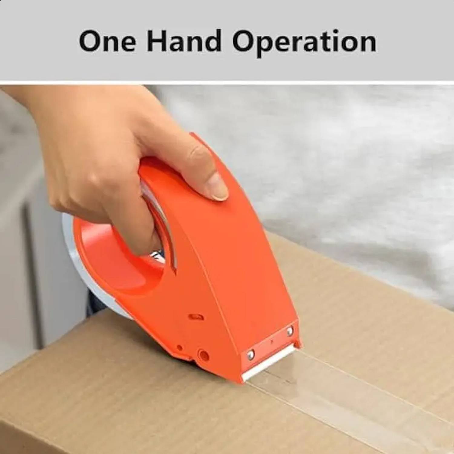 48mm Plastic Portable Tape Dispenser Sealing Tool w/ Cutter - Image 4