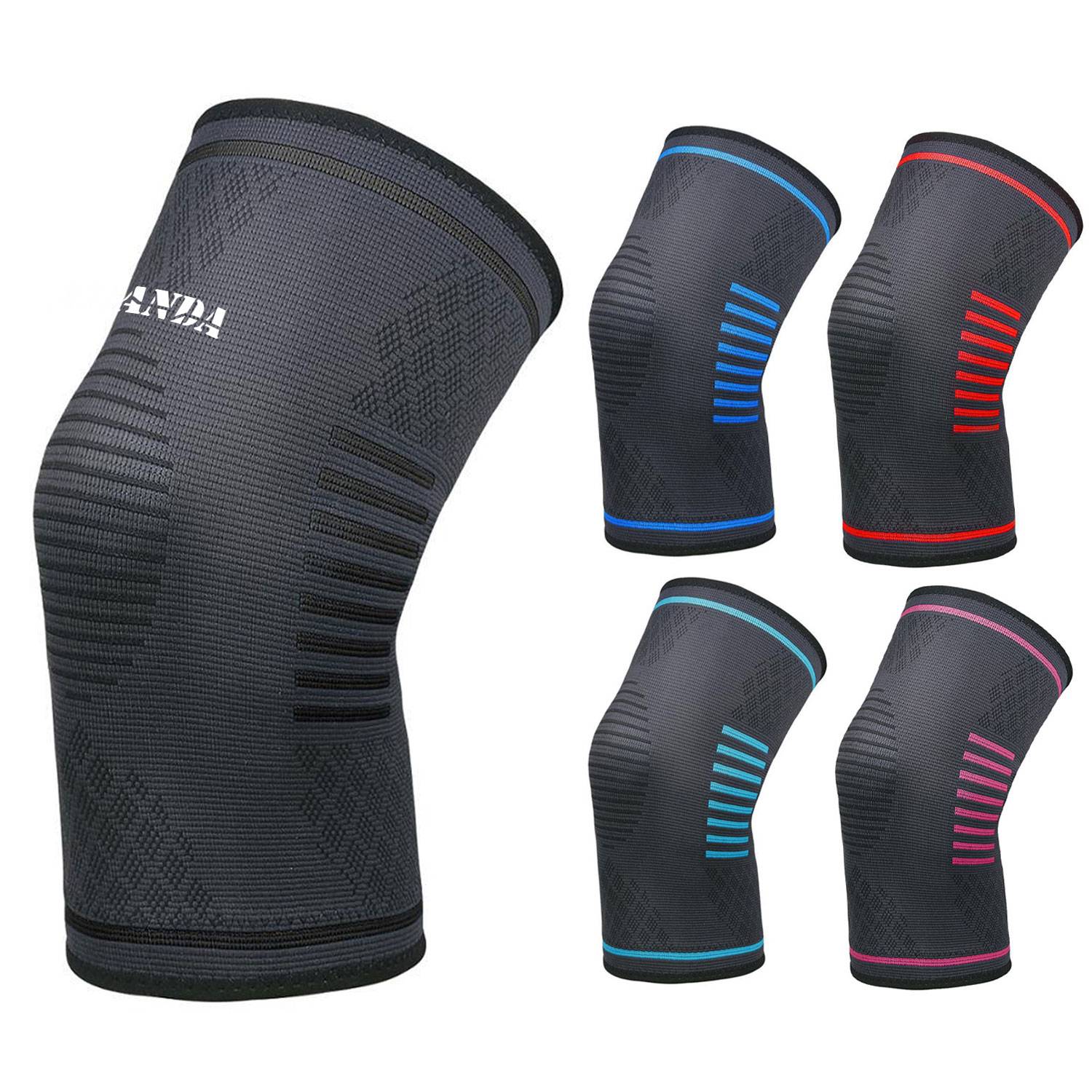 Elastic Non Slip Nylon Knee Braces Compression Sleeves