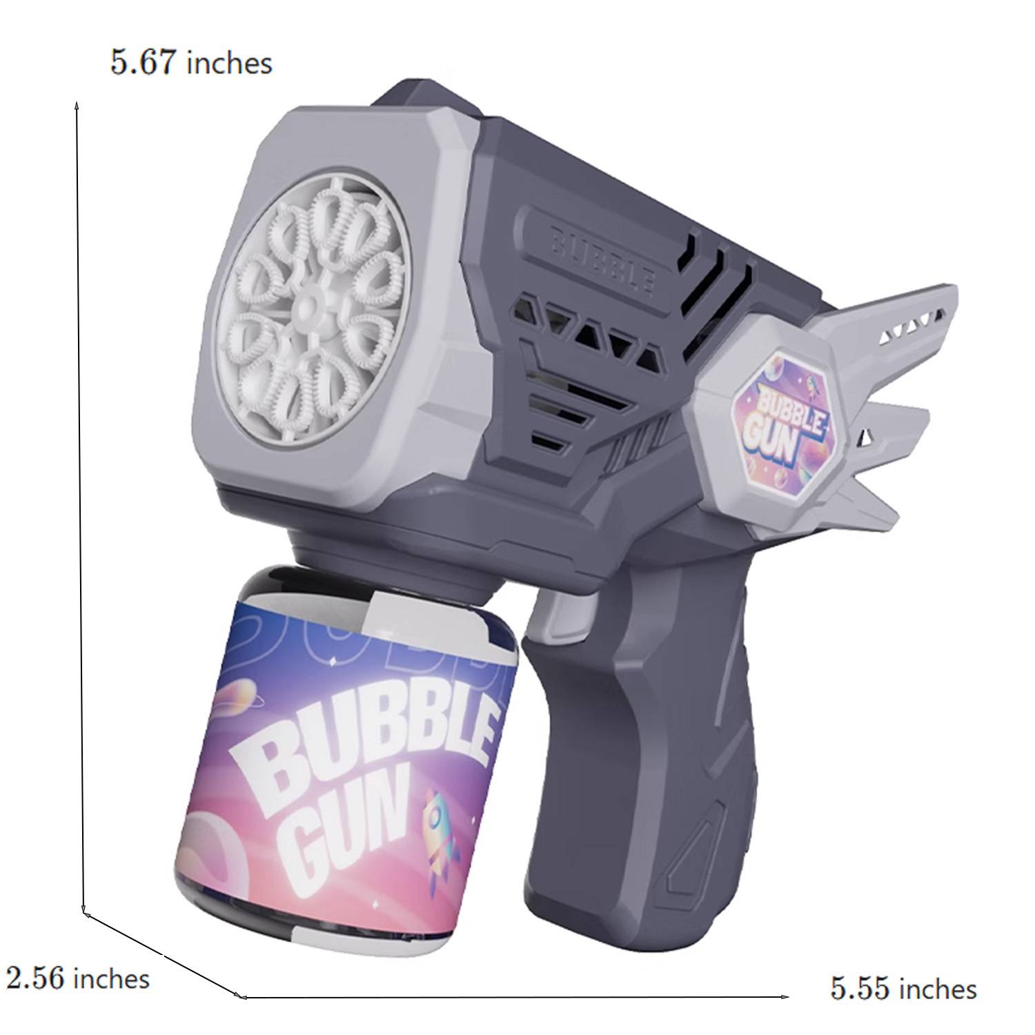 Kids Handheld Plastic Bubble Gun Toy w/ Light - Image 4