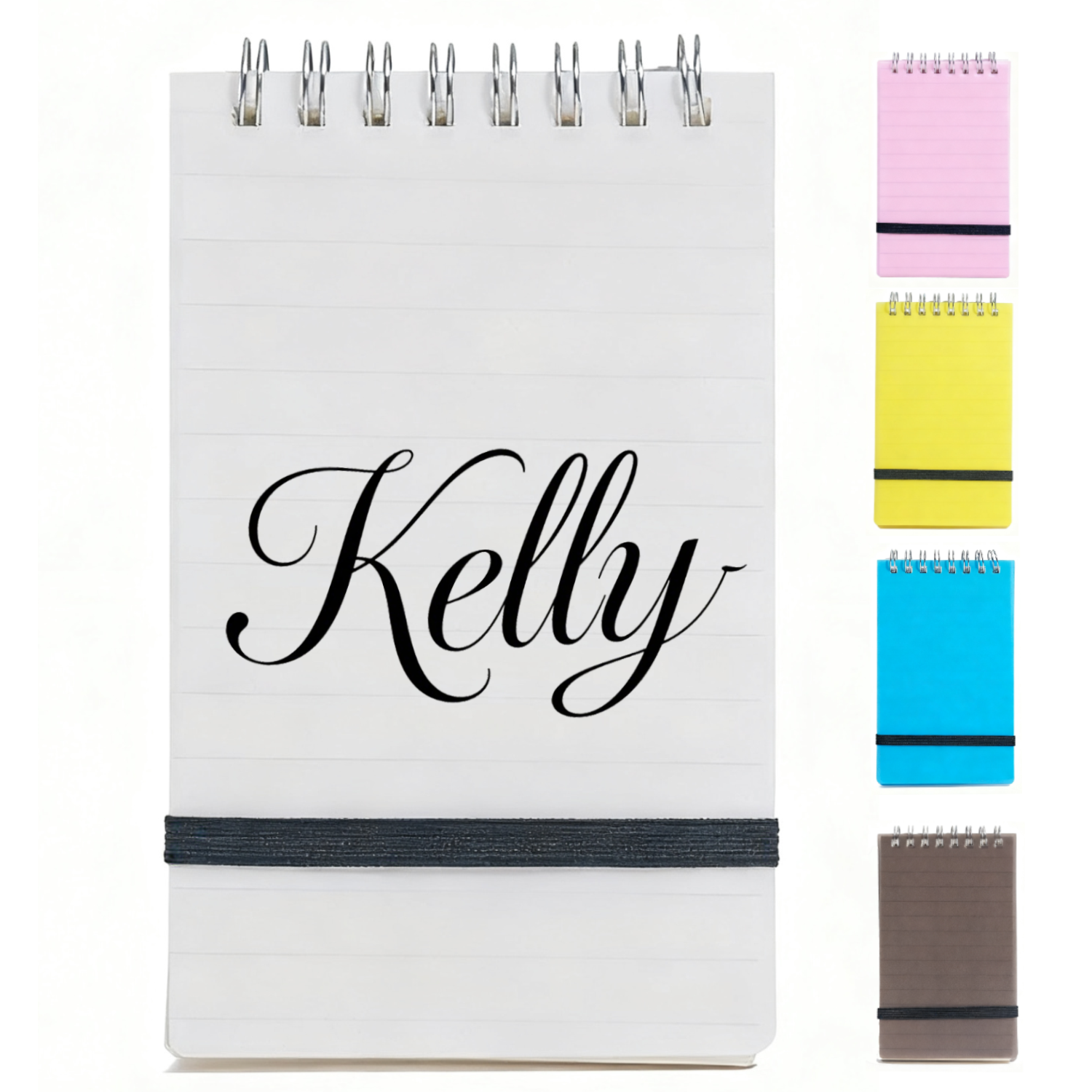 A7 PP Waterproof Cover Spiral Notebook w/ Elastic Band