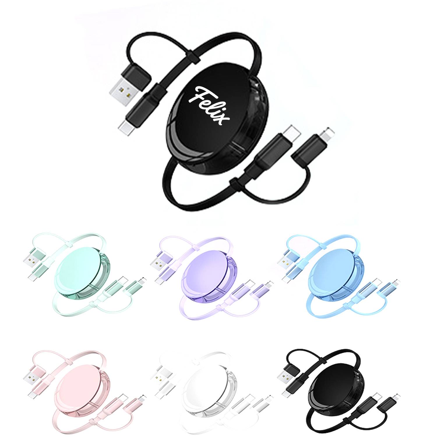 4 in 1 Retractable Fast Charging Cable