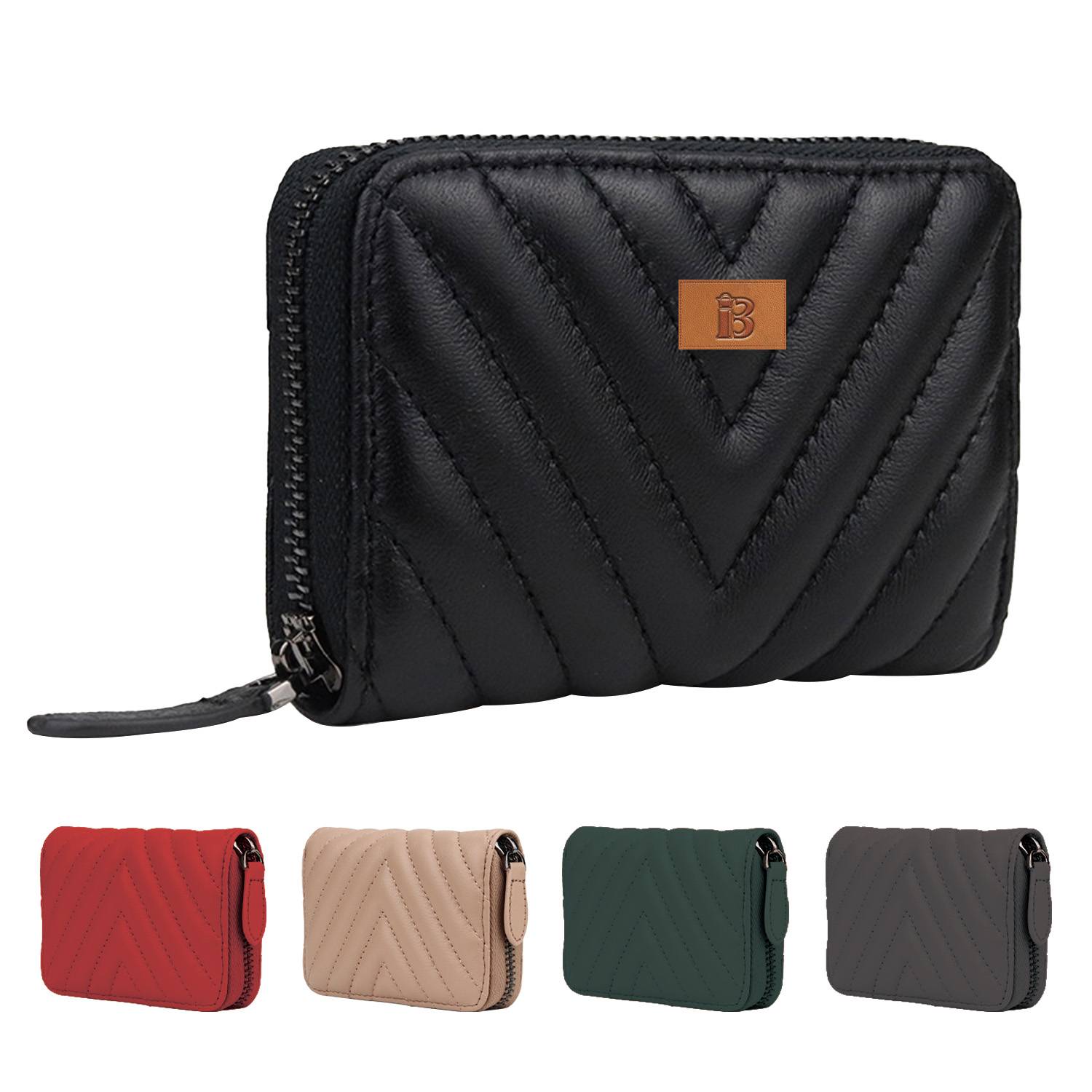 Genuine Leather Mini Wallet Card Bag