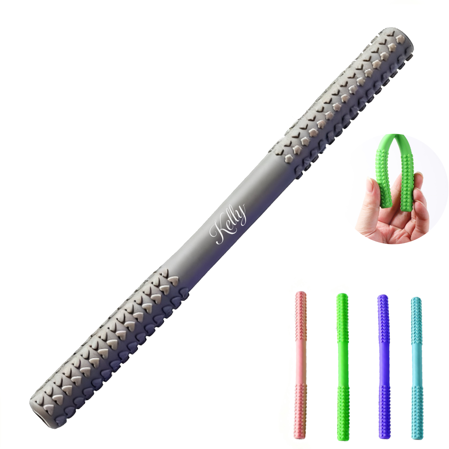 Baby Soft Silicone Hollow Straw Chew Toy