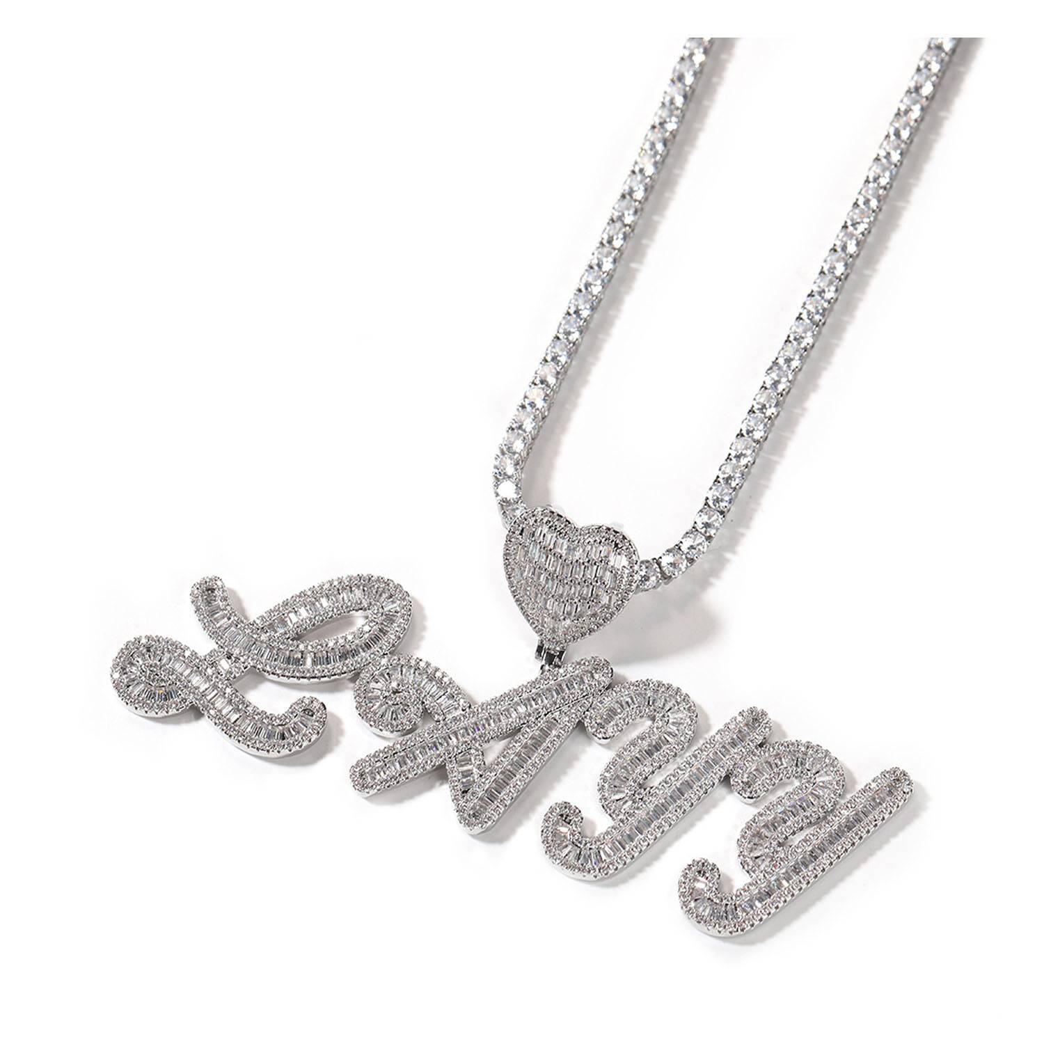 Patterned love letter pendant necklace - Image 5