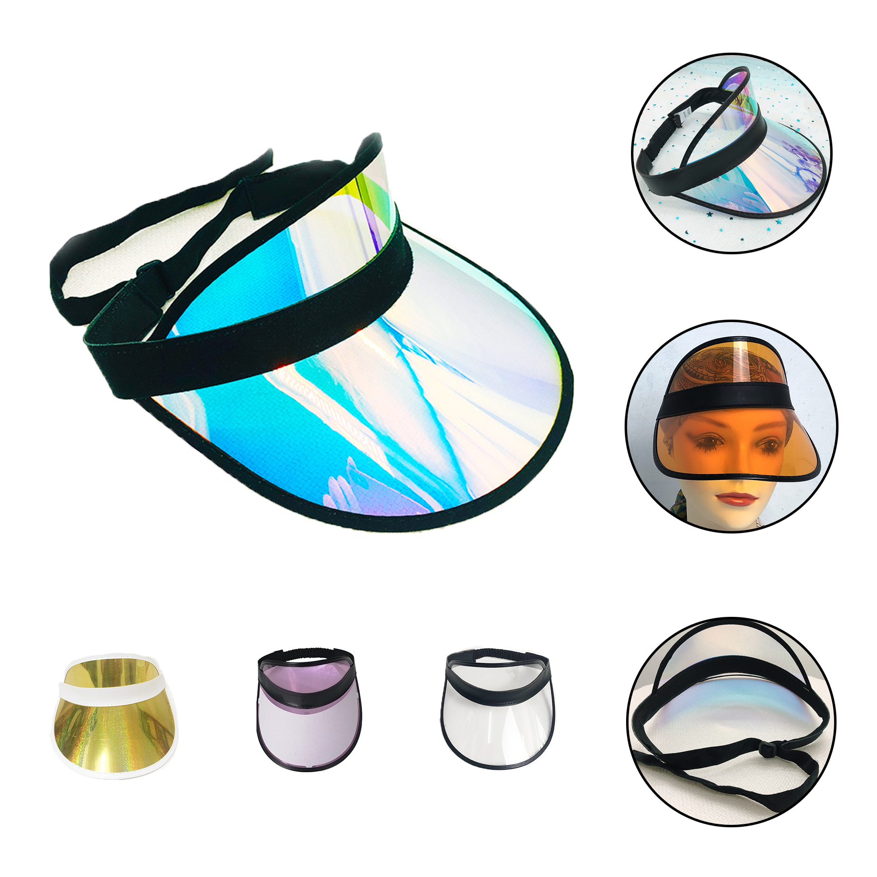 Sport Summer Sun Visor Hats Empty Top for Men Women