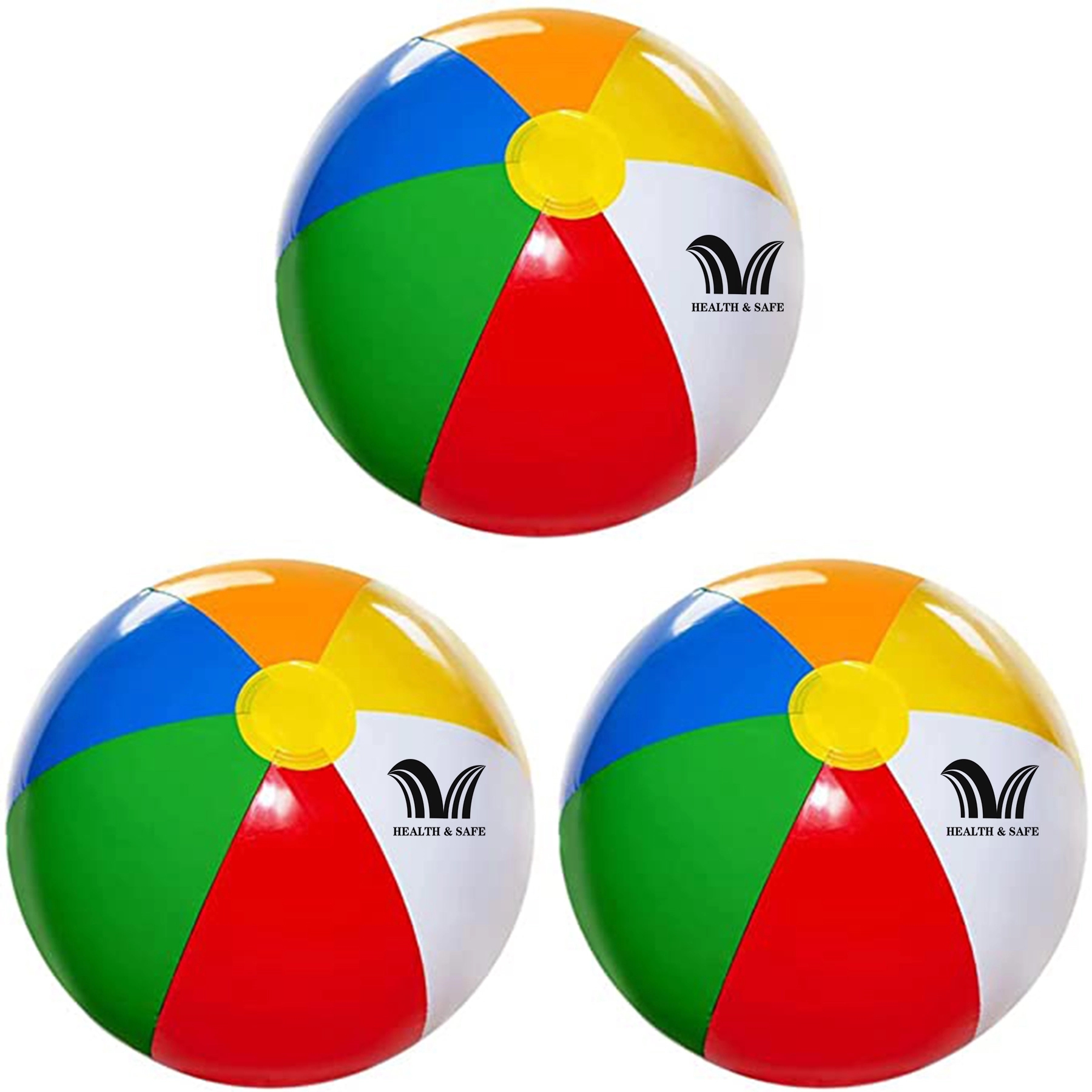 Beach Balls 3 Pack 12.6" Kids Pool Party Toys Outdoor Gifts