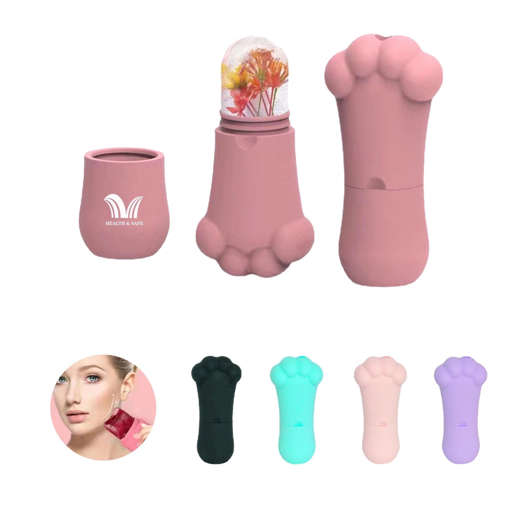 Ice Face Roller Pods Massager Skin Care Silicone Icing Tool