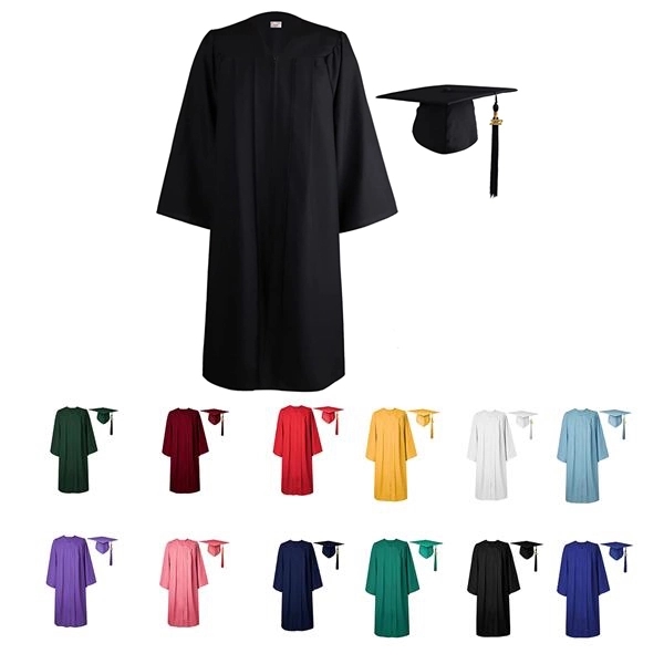 GradSeason Matte Graduation Gown Cap Tassel Set 2025