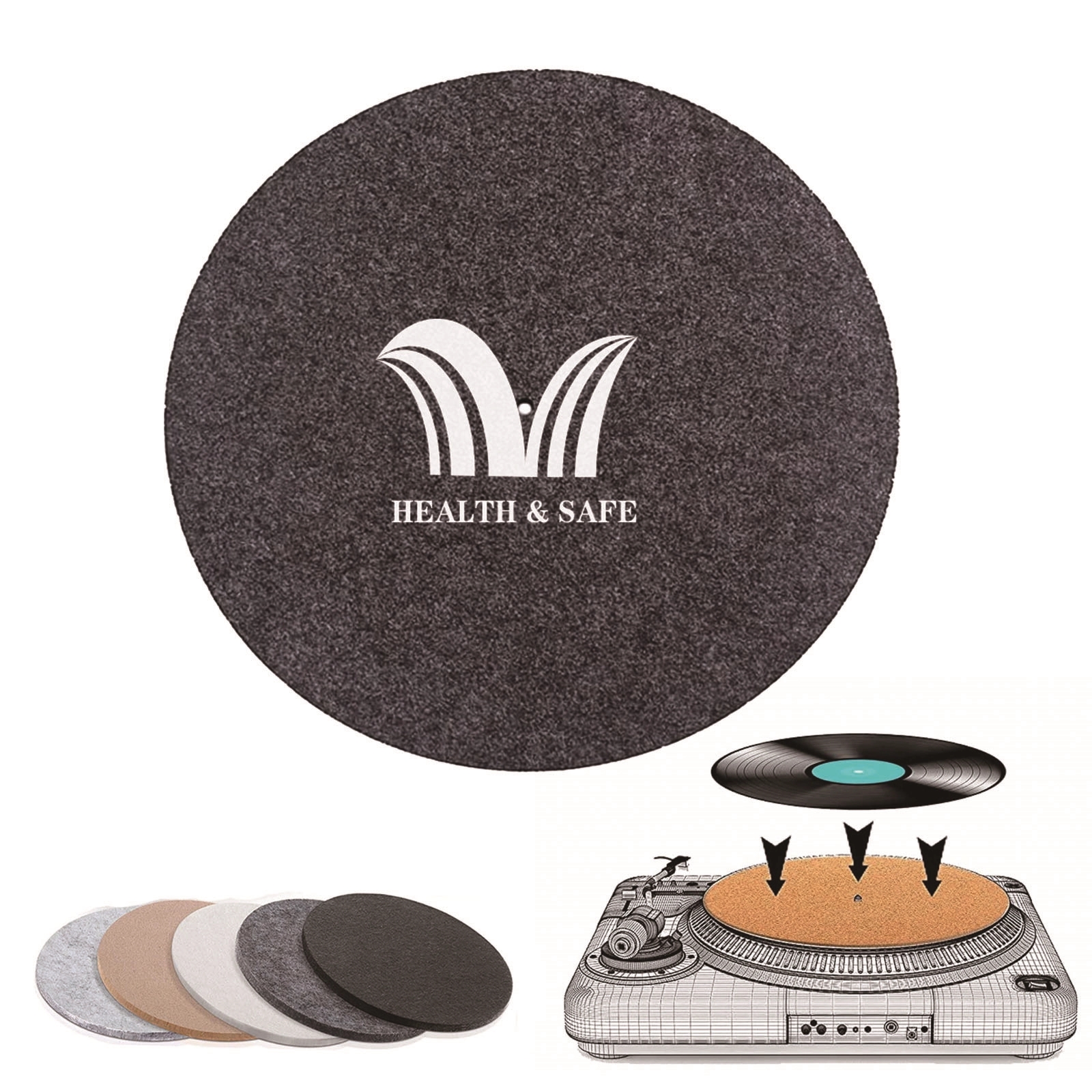 12 inch Felt Record Slip Mat