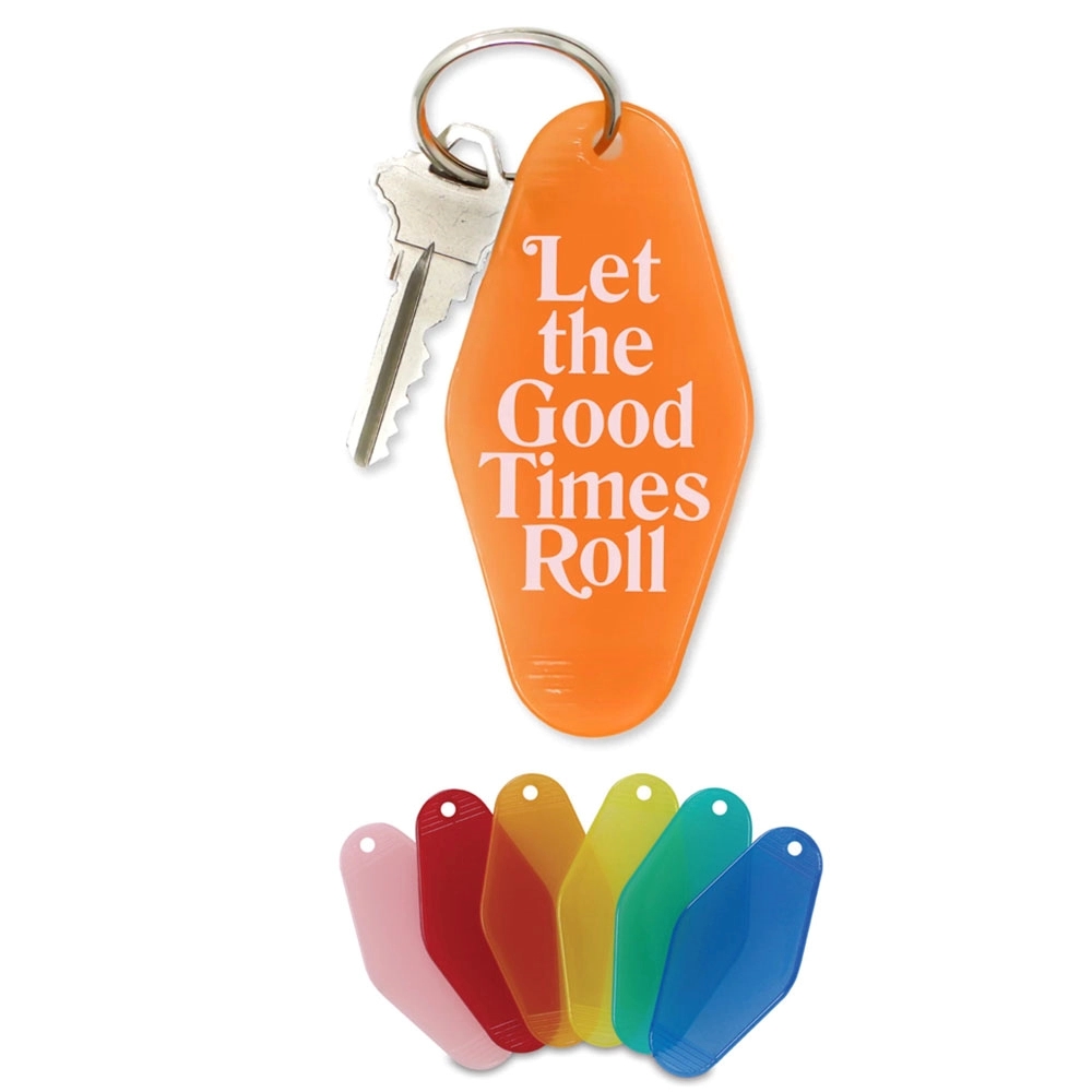 Translucent Vintage Style Motel Keychain Key Tag