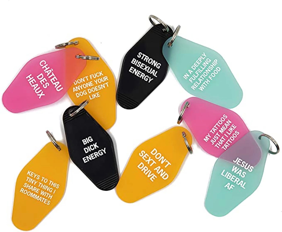 Translucent Vintage Style Motel Keychain Key Tag - Image 5