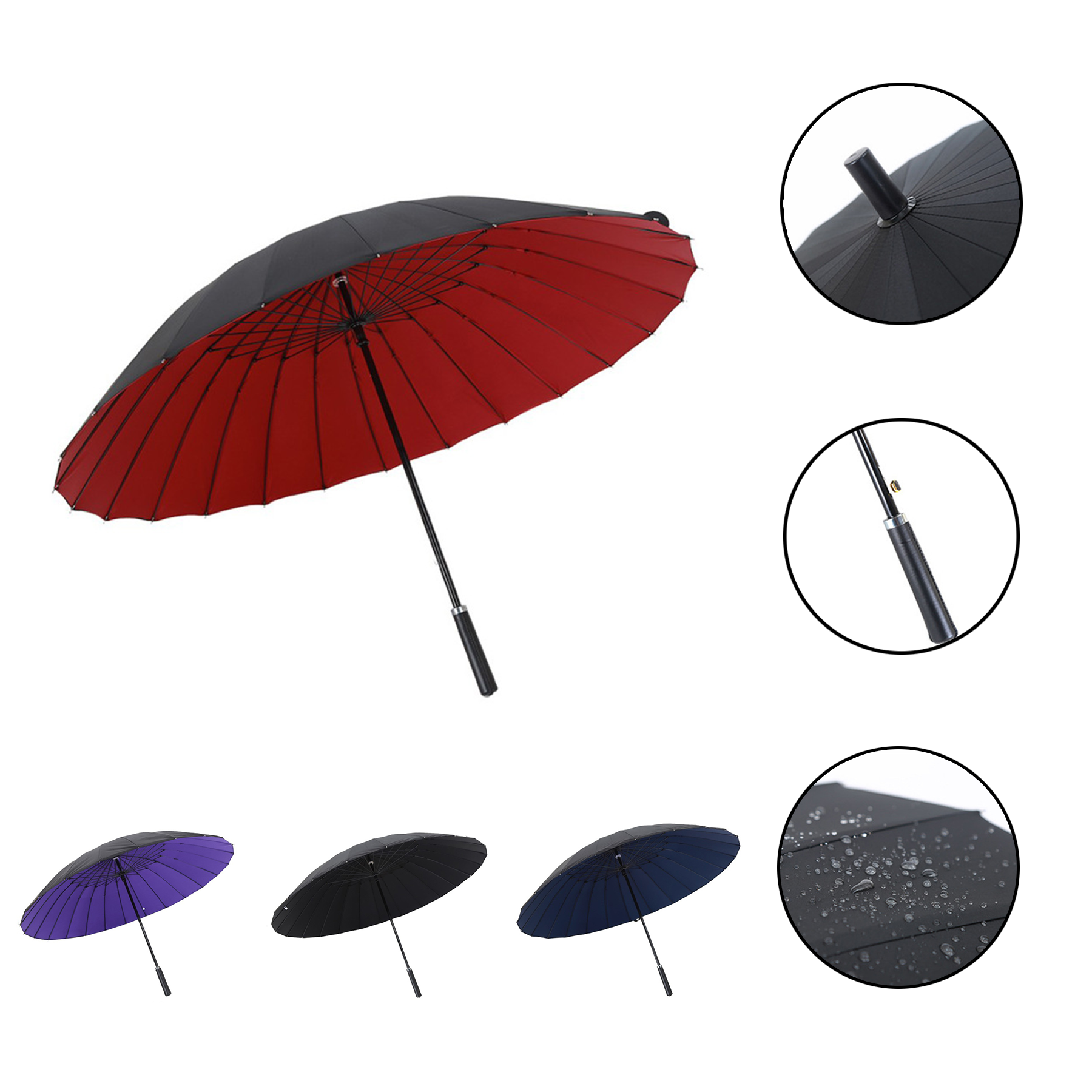 Compact Travel Stick Umbrella UV Protection