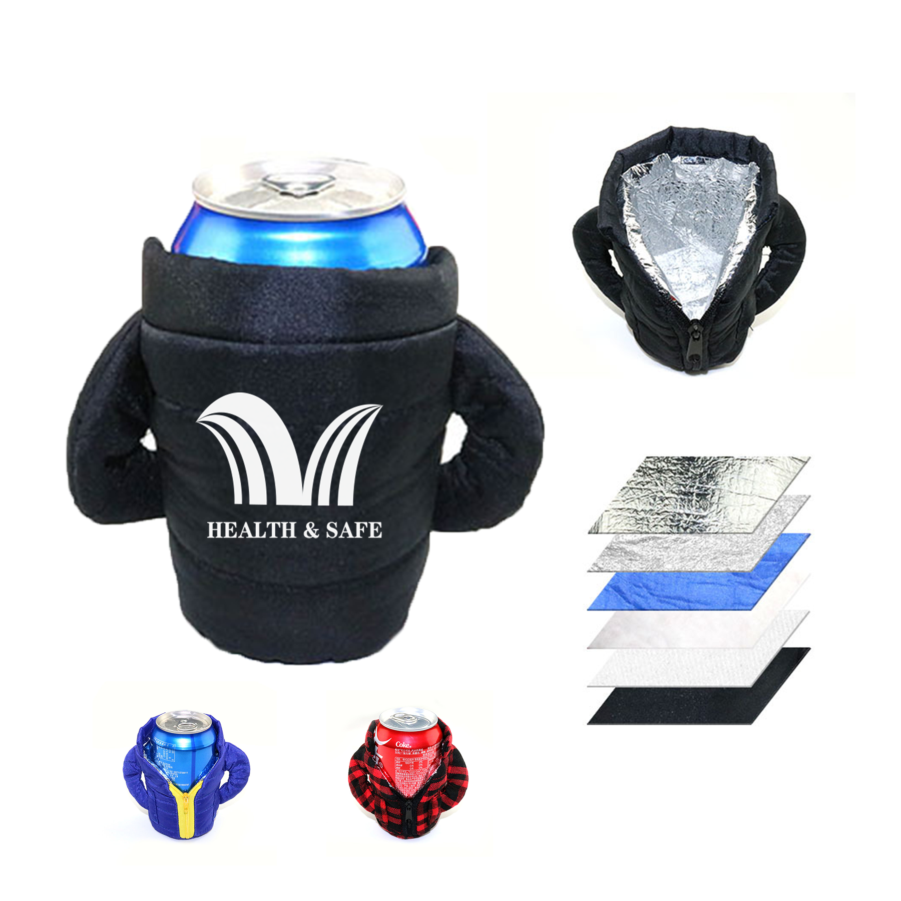 Beverage Can Coolers Beer Vest Jacket Cover