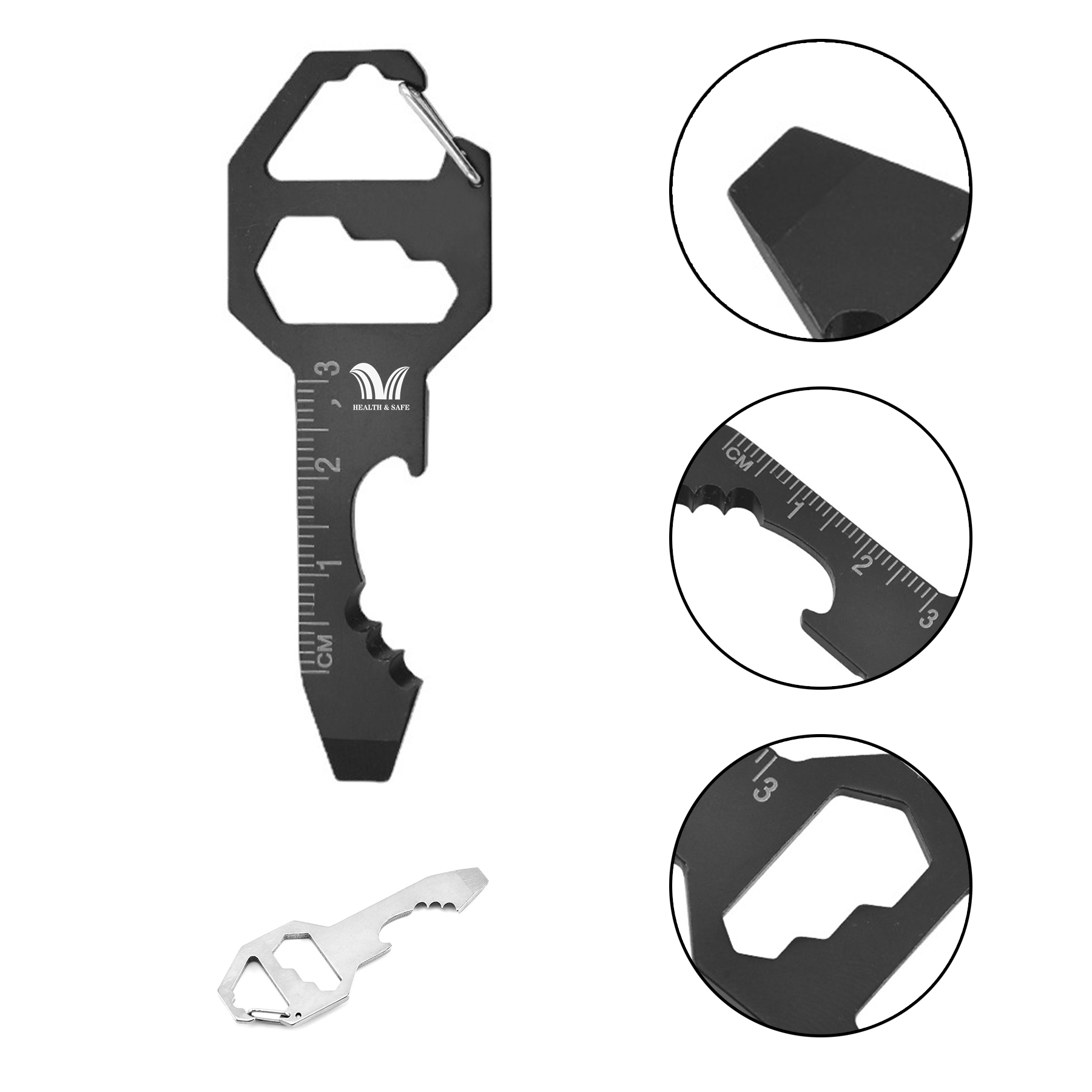 Multi-Function Keychain with Bottle Opener Screwdriver