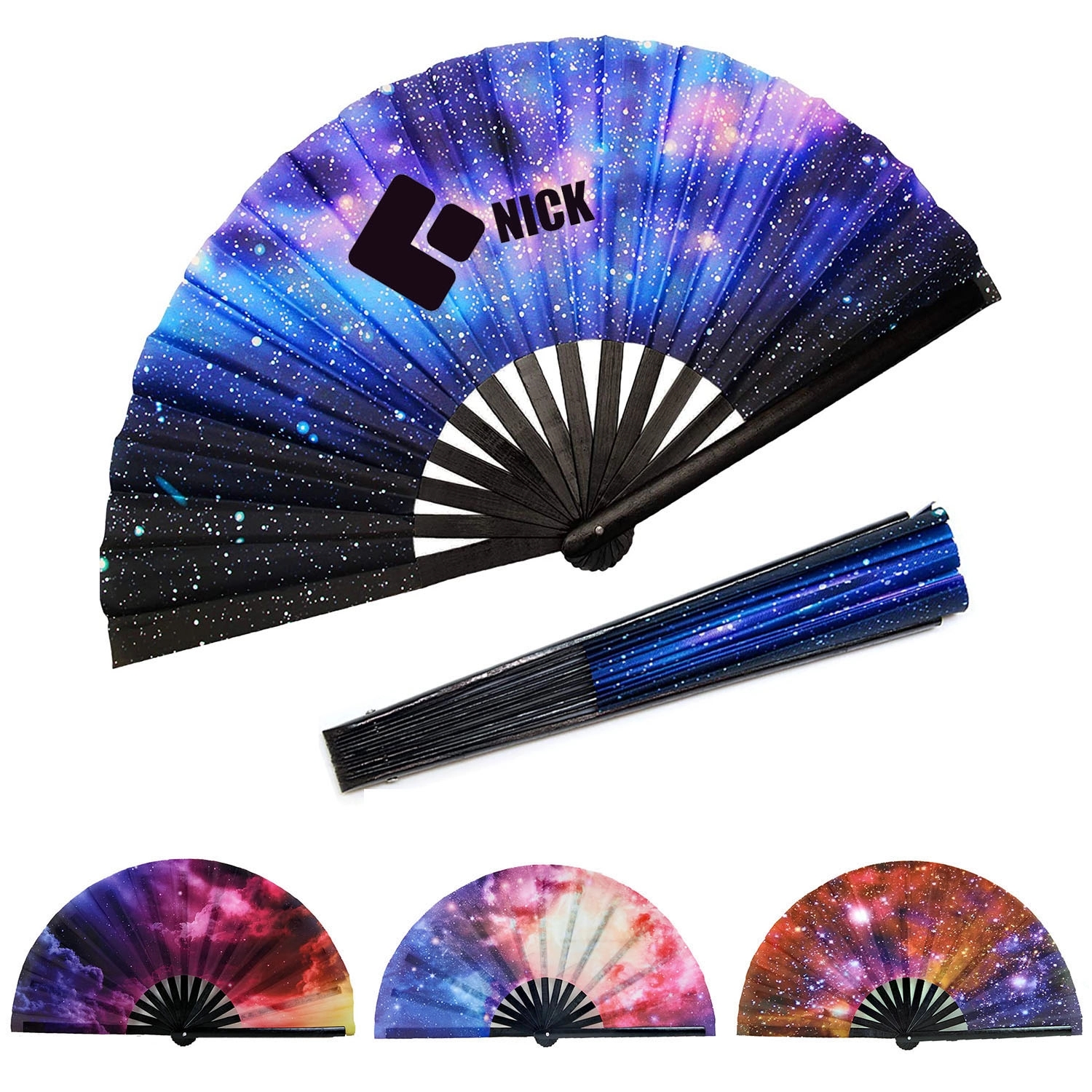 Large Folding Bamboo Fan