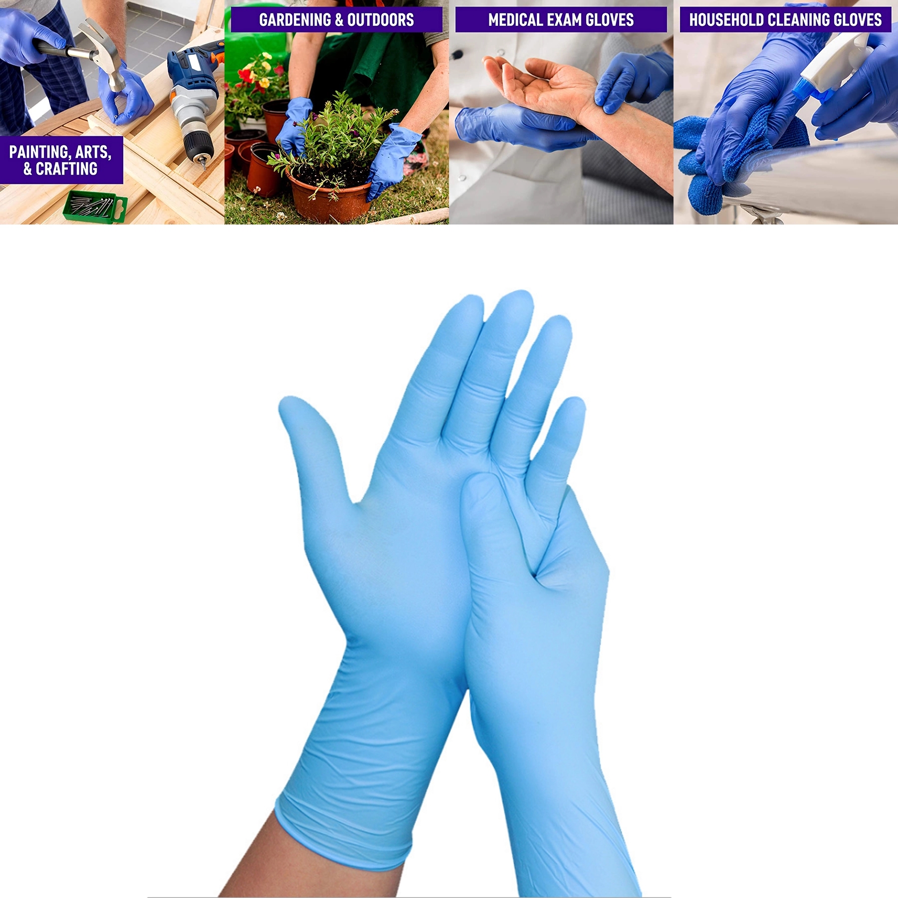Powder Free Disposable Nitrile Gloves