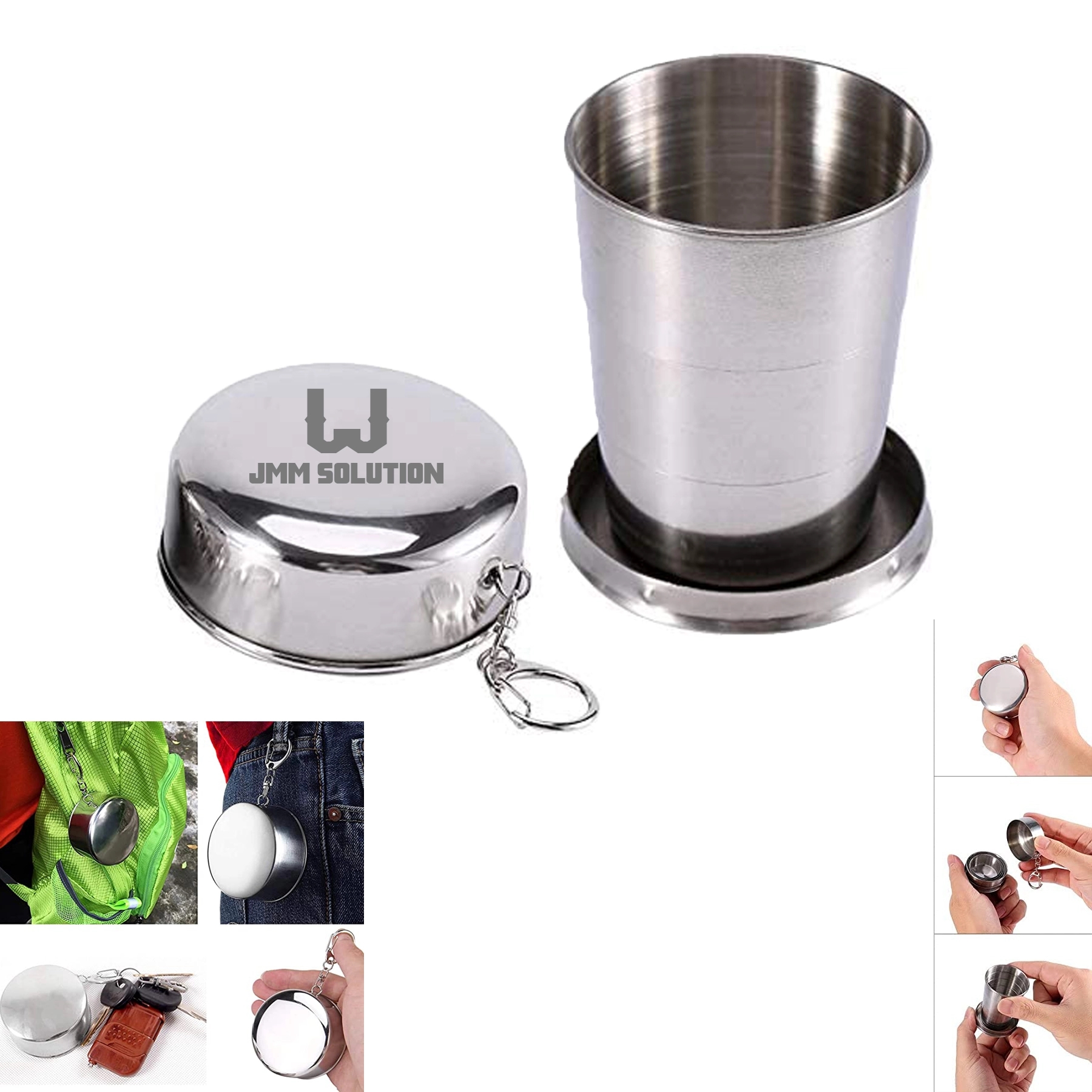 Stainless Steel Folding Collapsible Cup