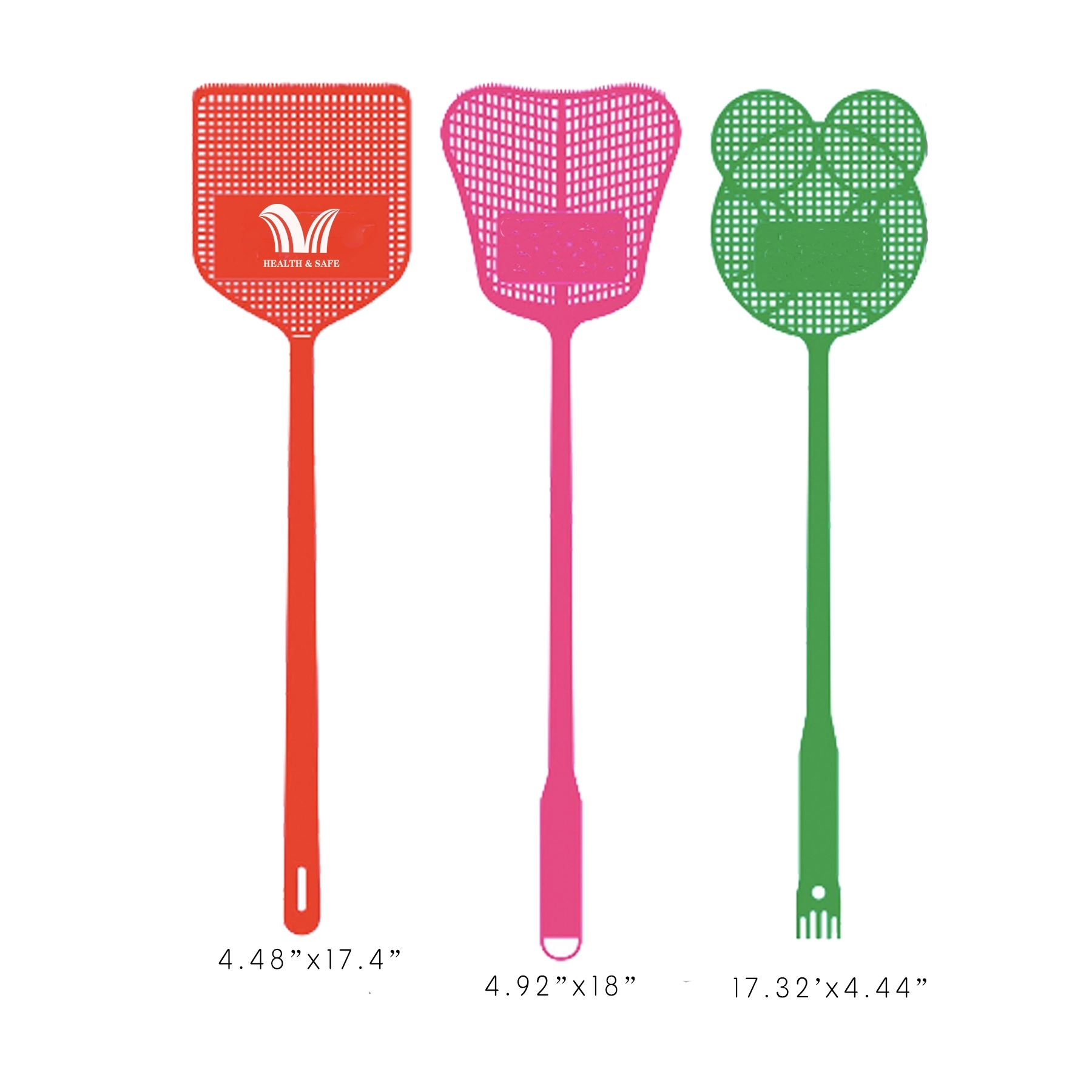 Multi-Colors Manual Plastic Fly Swatter