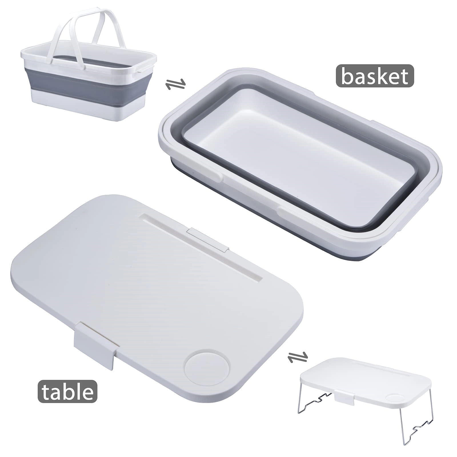 Portable Camping Picnic Food Storage Basket 15L