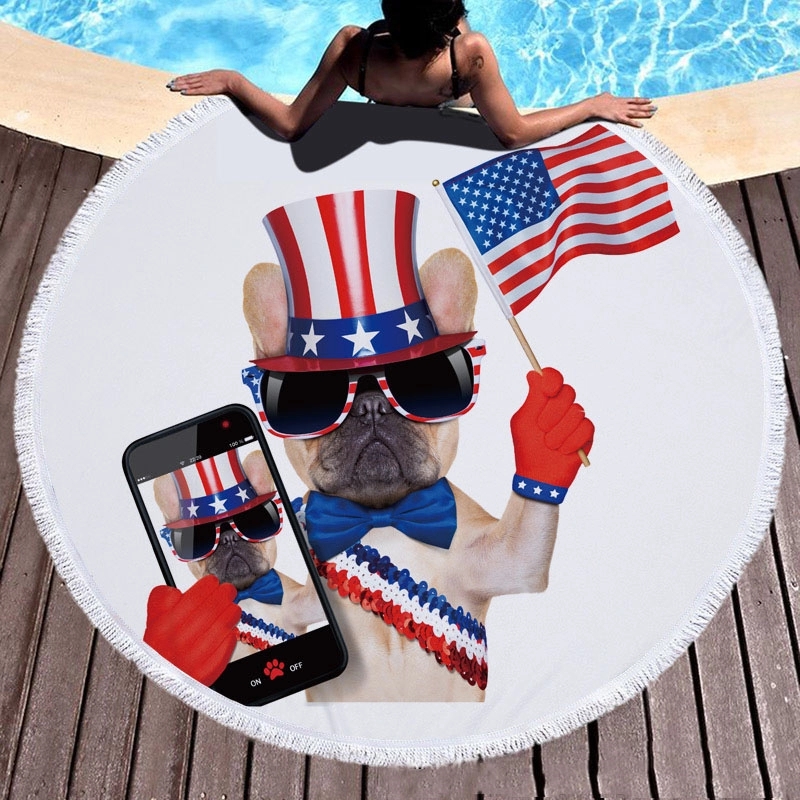 Microfiber Large Round Beach Blanket