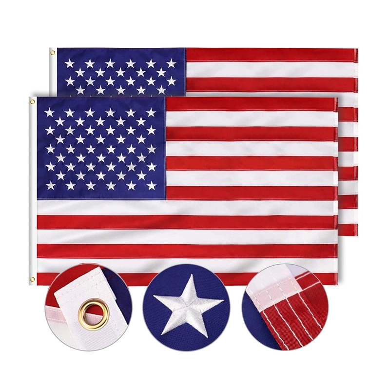 3x5ft USA Flags With Embroidered Stars