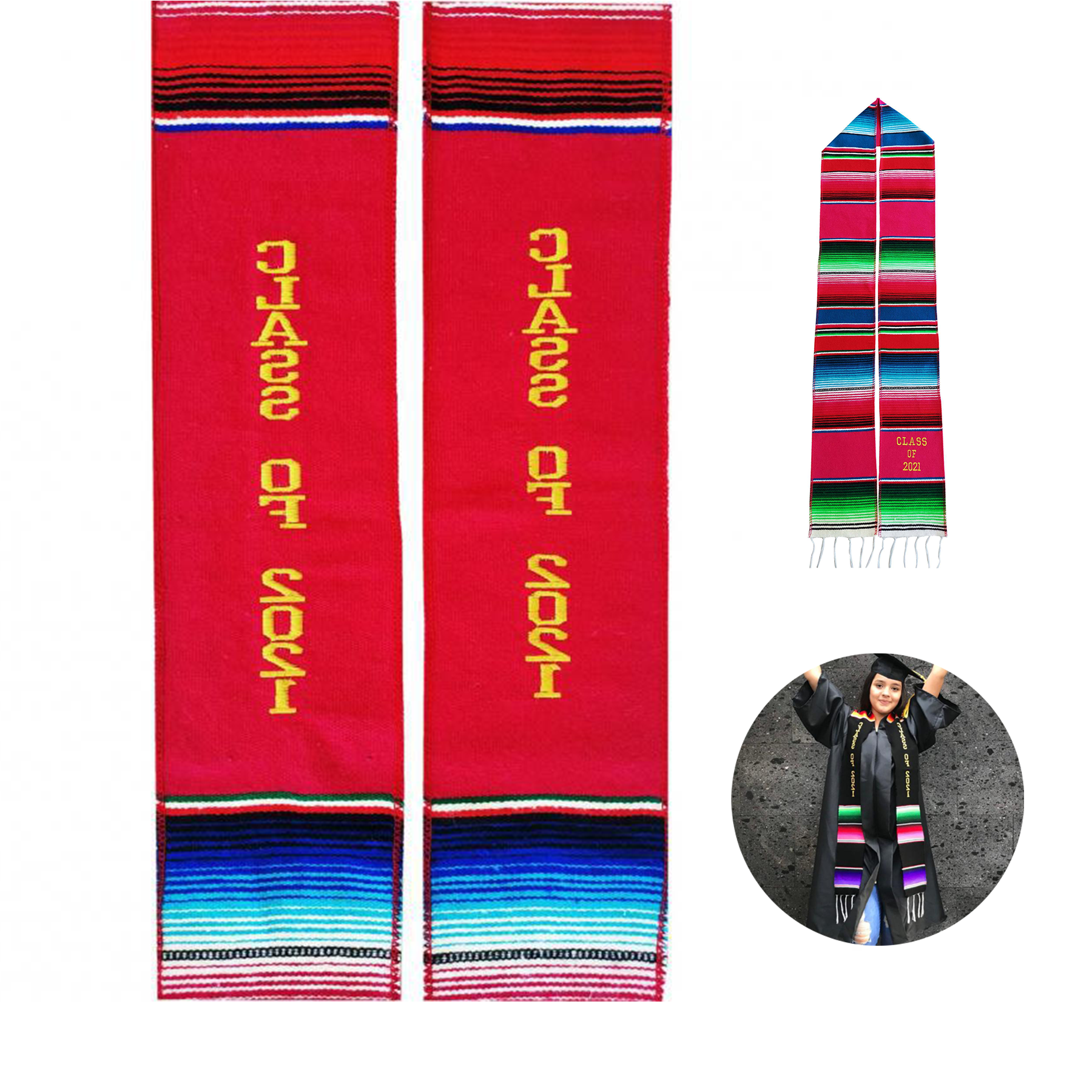 Kente Cloth Graduation Stole Sash