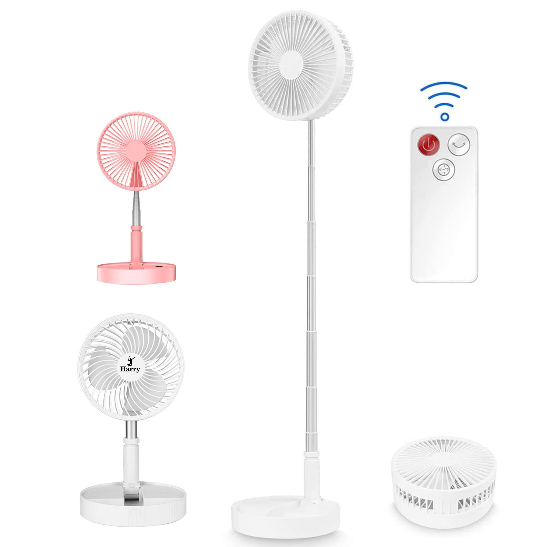 Folding Portable Telescopic Floor/Usb Desk Fan