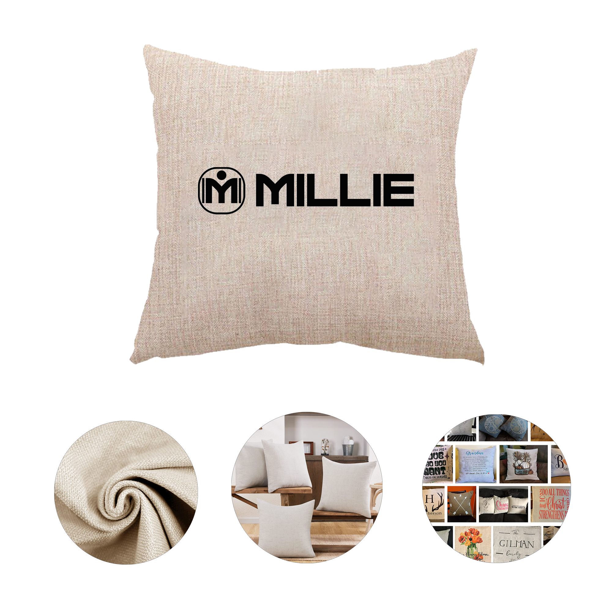 Decorative Cotton Canvas Throw Pillow Cover