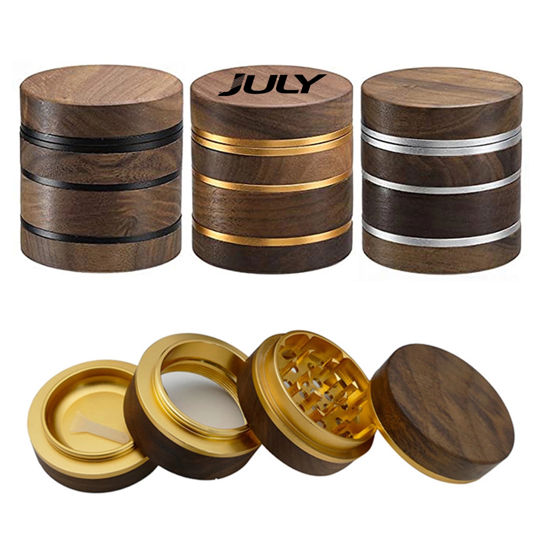 4-Layer Wooden Spice Grinder