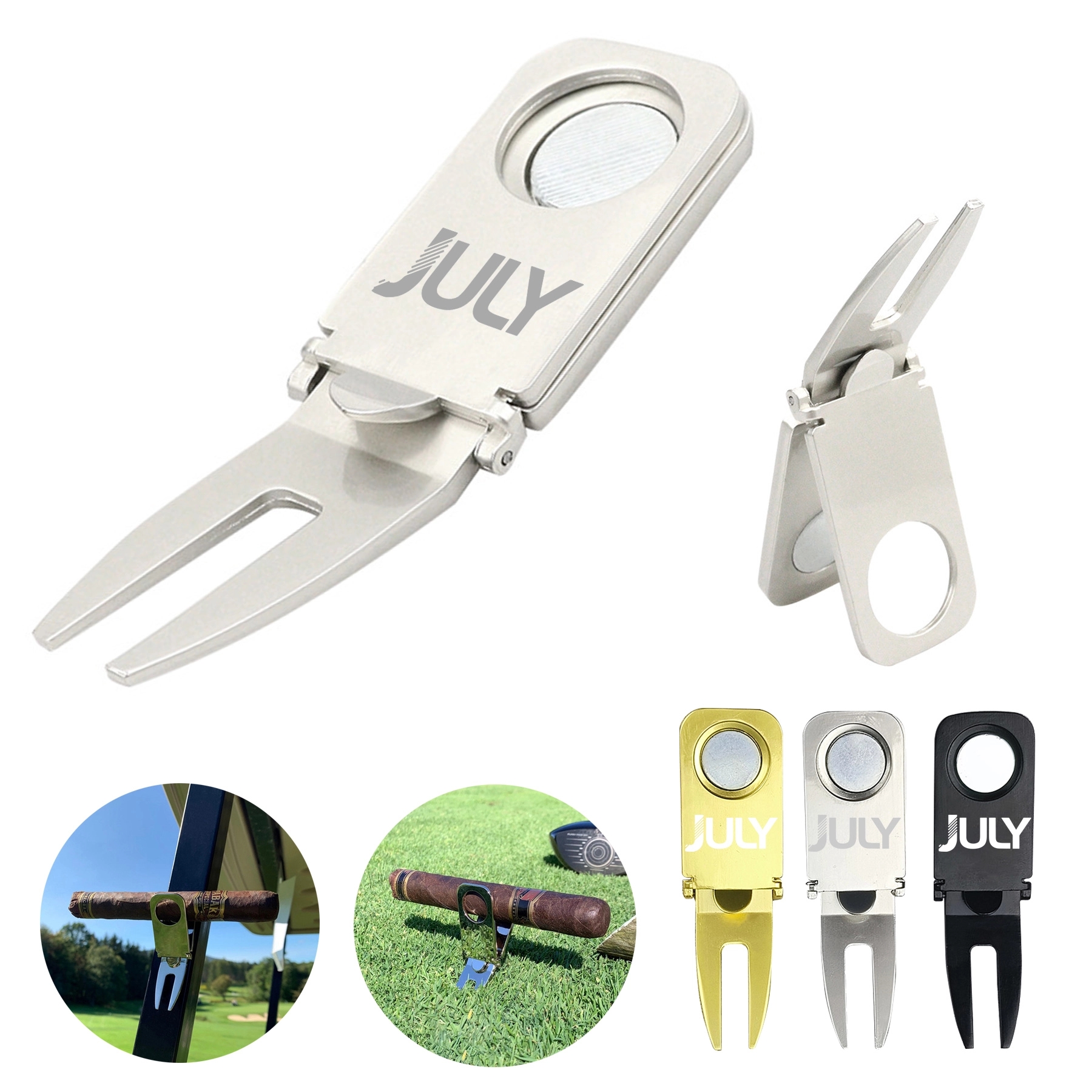 Multi-Use Magnetic Golf Divot Tool