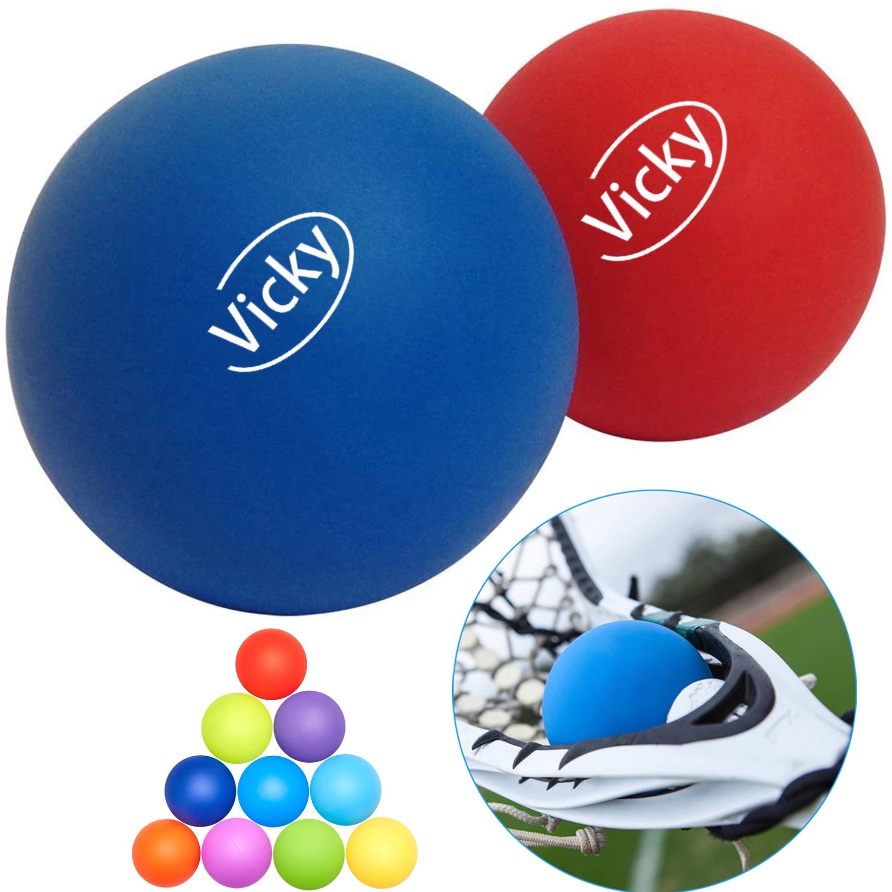2.5in Portable Silicone Massage Lacrosse Balls