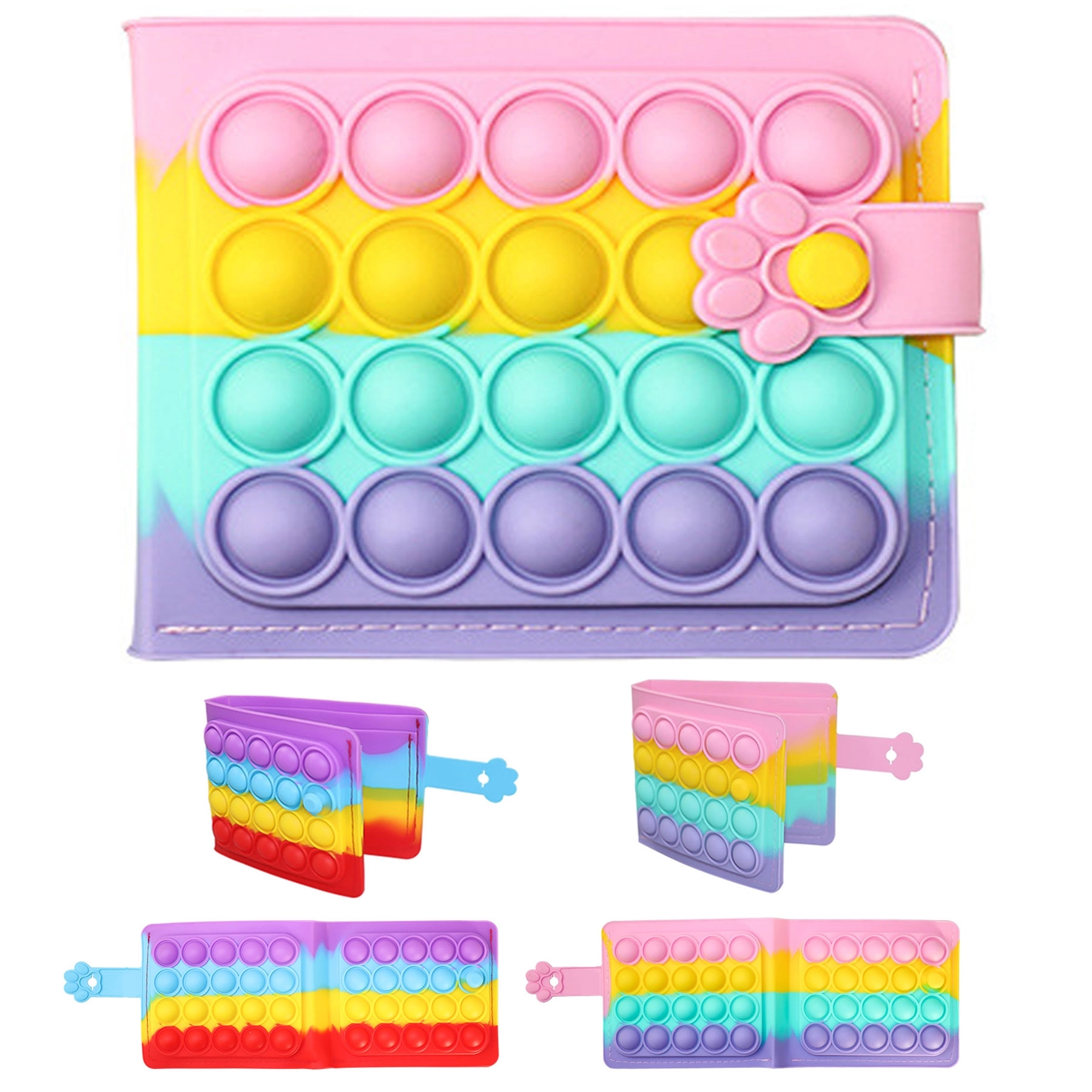 Push Pop Bubble Wallet Fidget Toy