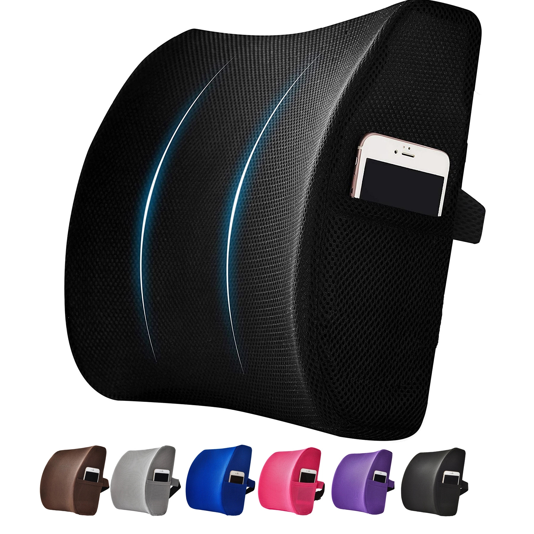 Memory Foam Back Support Cushion Lumbar Pillow