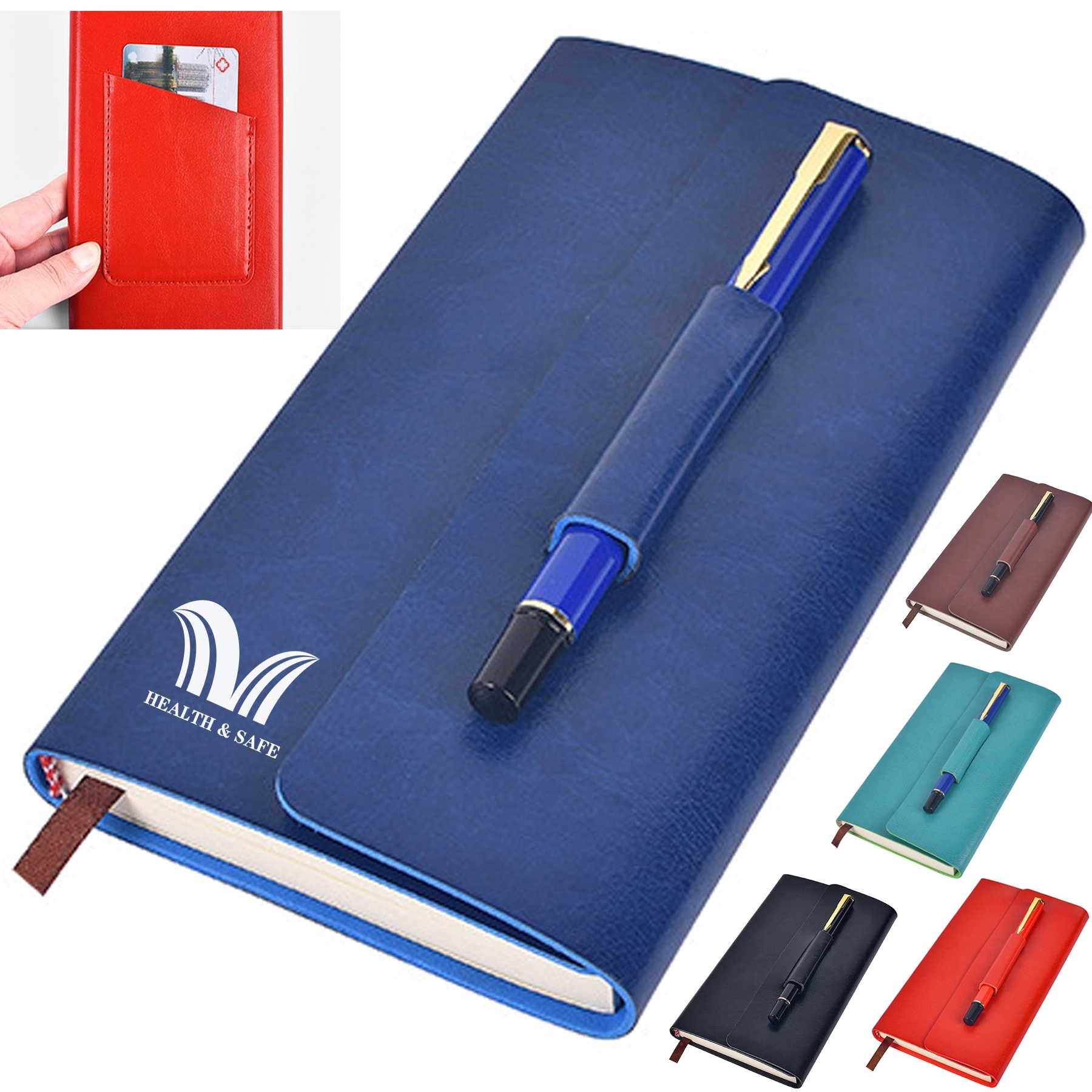 Notebook With Pen&Card Holder