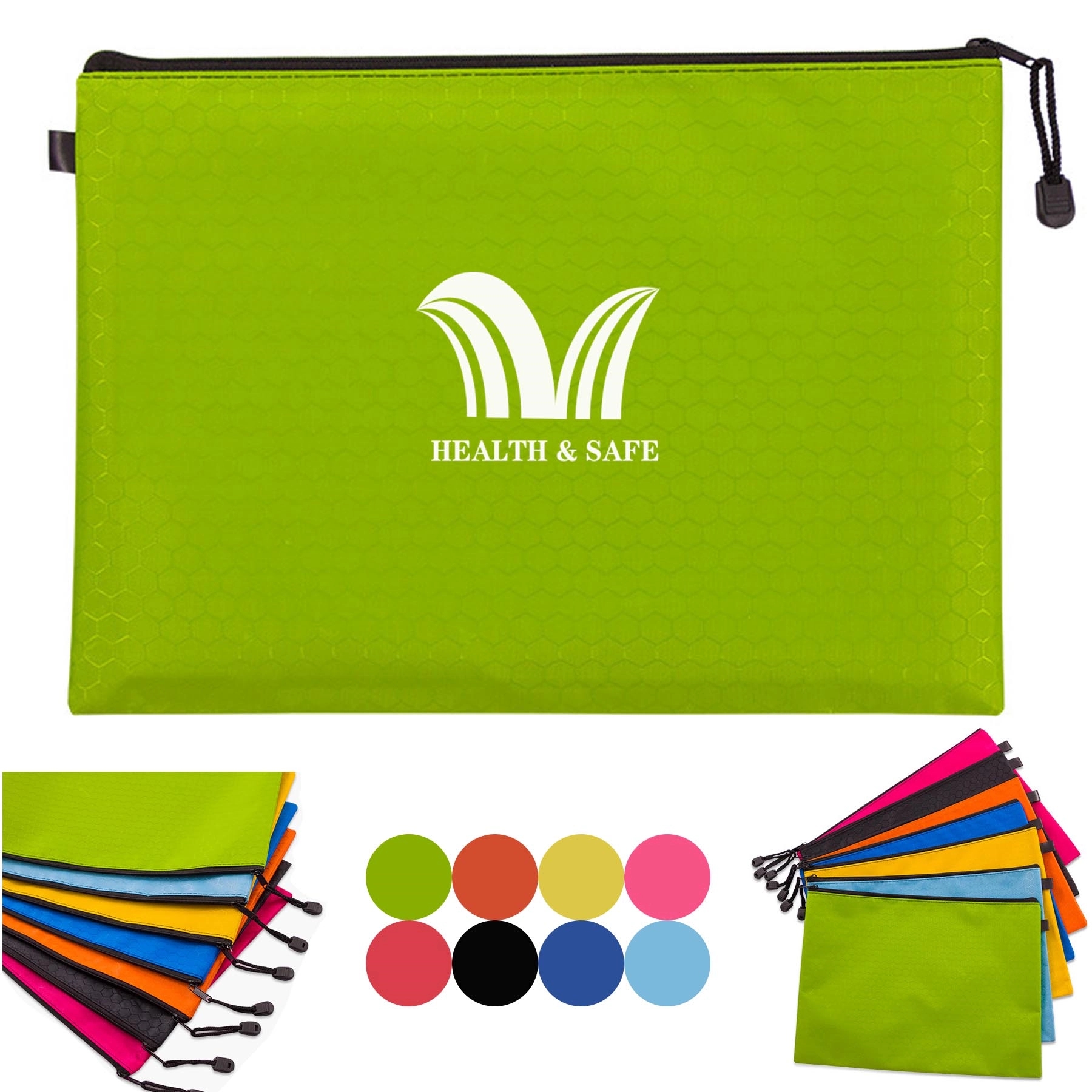 Portable Water Resistant Document Envelope With Zipper