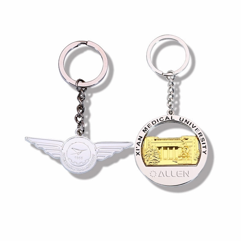 Custom Embossed Round Metal Plate For Key Chain