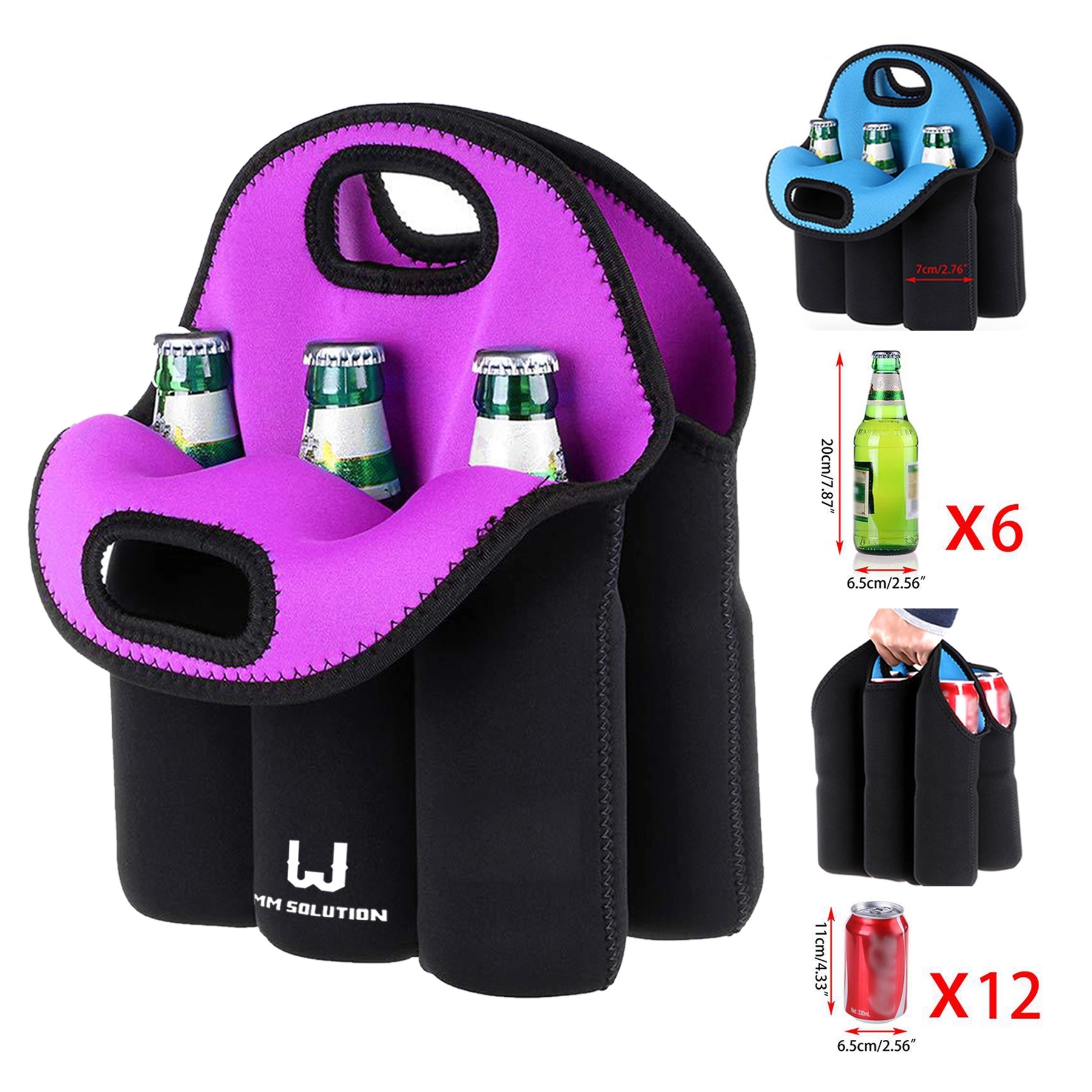 6 Pack Bottle Can Carrier Tote