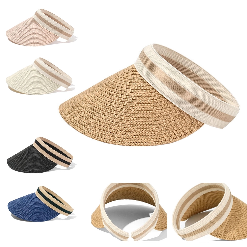 Women Straw Sun Visor Hat