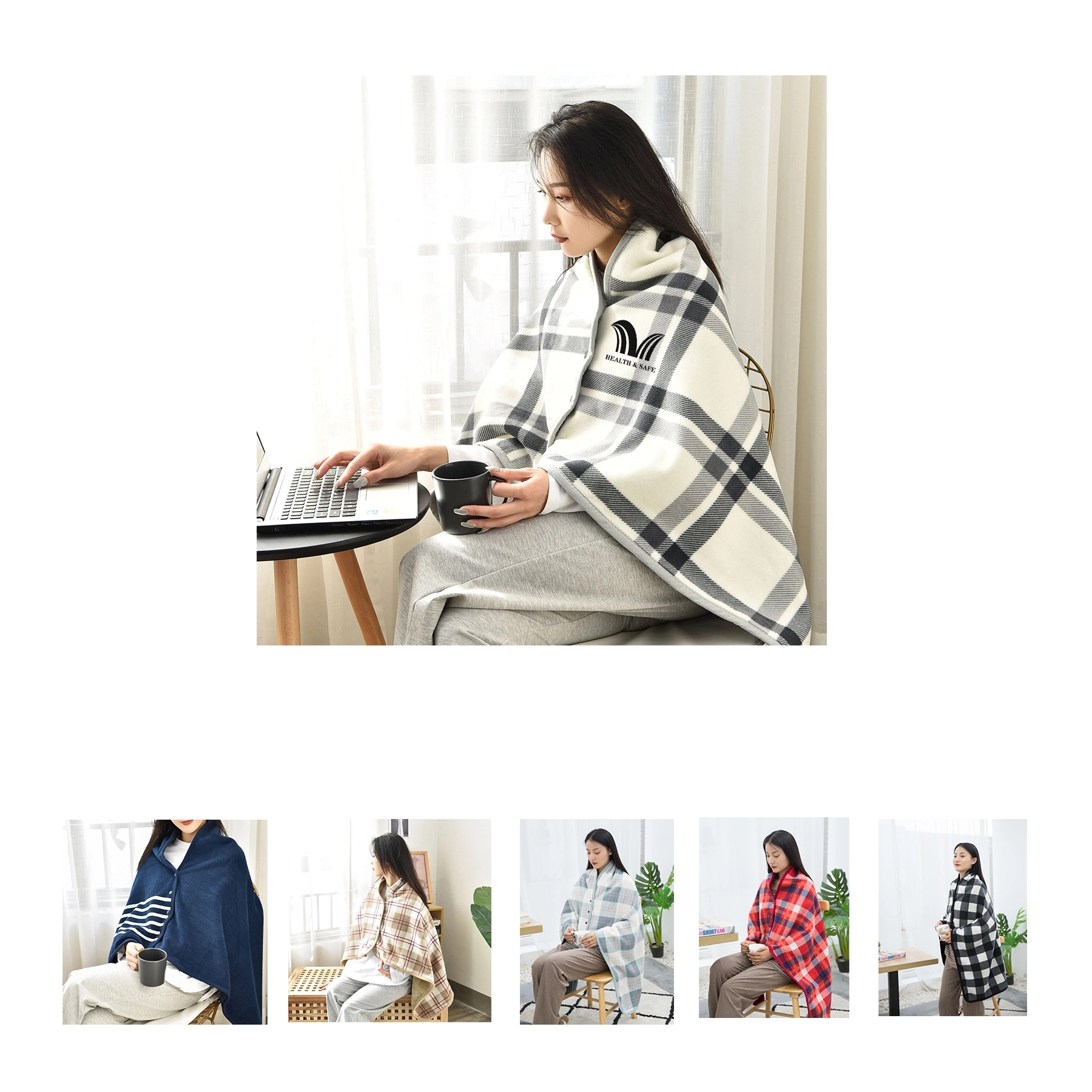 Poncho Wrap Wearable Blanket