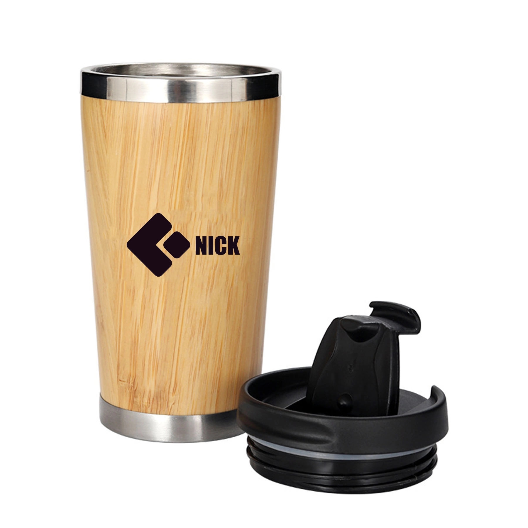 15 Oz Bamboo Travel Tumbler