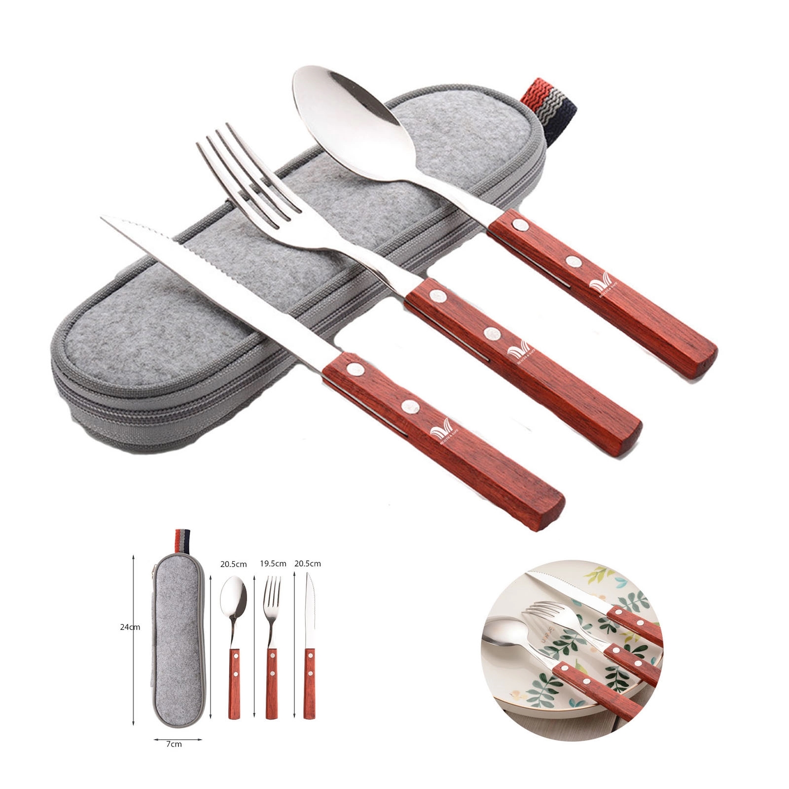 Stainless Steel Travel Utensils With Case