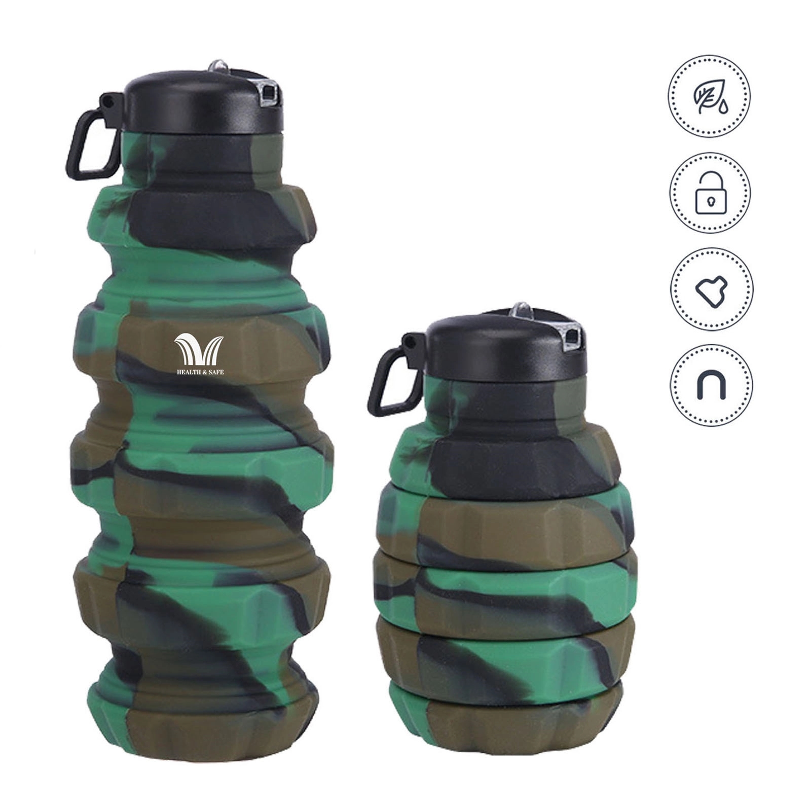 Creative Grenade-Shaped Silicone Water Bottle
