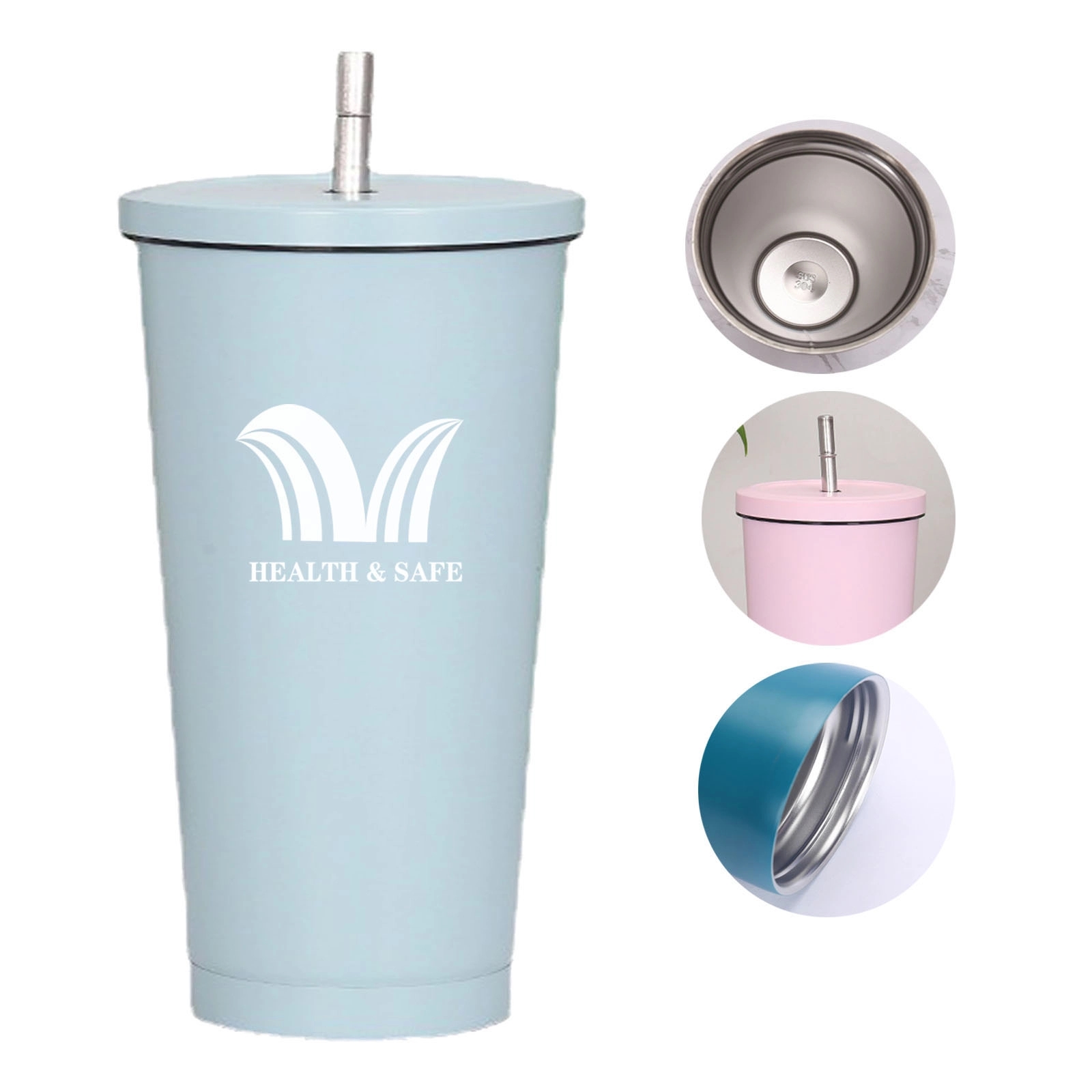304 Stainless Steel Straw Large Vacuum Insulation Cup