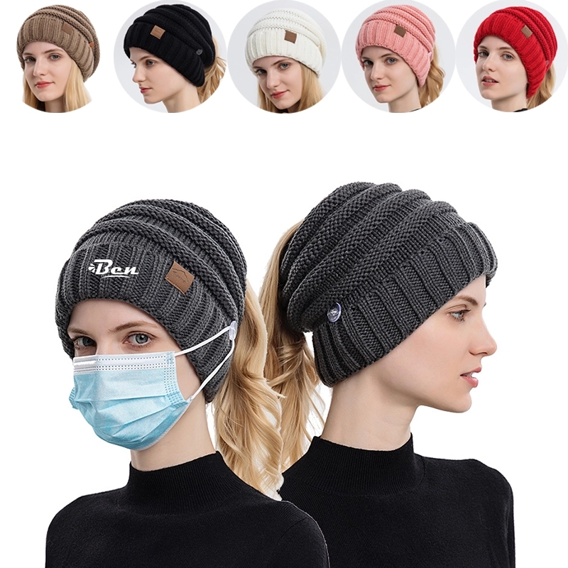 Winter Beanie Visor & Earflaps For Men Outdoor Fleece Hat
