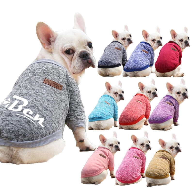 Letters Winter Pet Dog Hoodies Cotton Warm Clothes