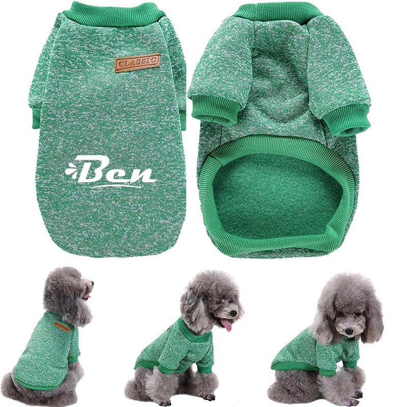 Letters Winter Pet Dog Hoodies Cotton Warm Clothes