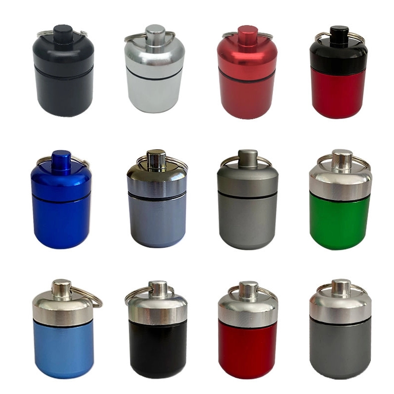 Mini Waterproof Portable Pill Holder Container Keyring