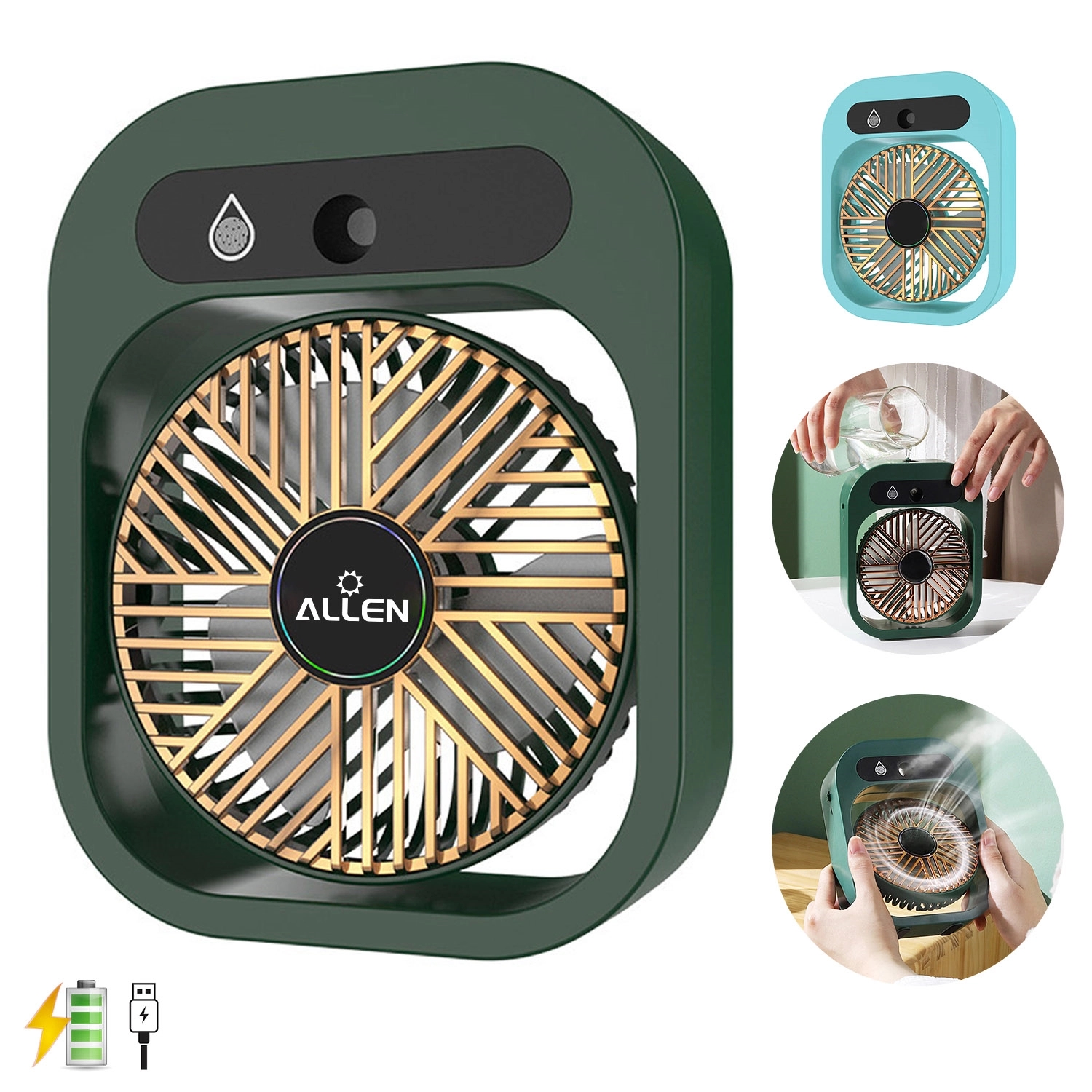 Mini Desktop Cooling Usb Fan With Humidifier