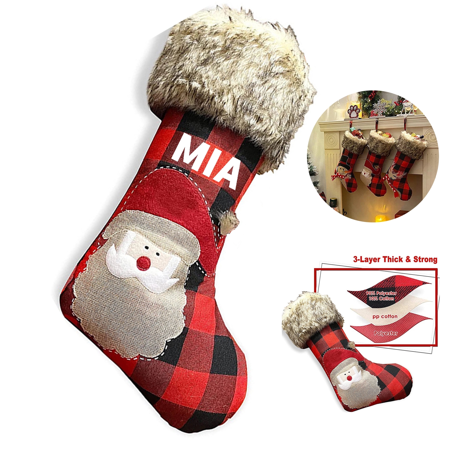 Plaid Christmas Stockings