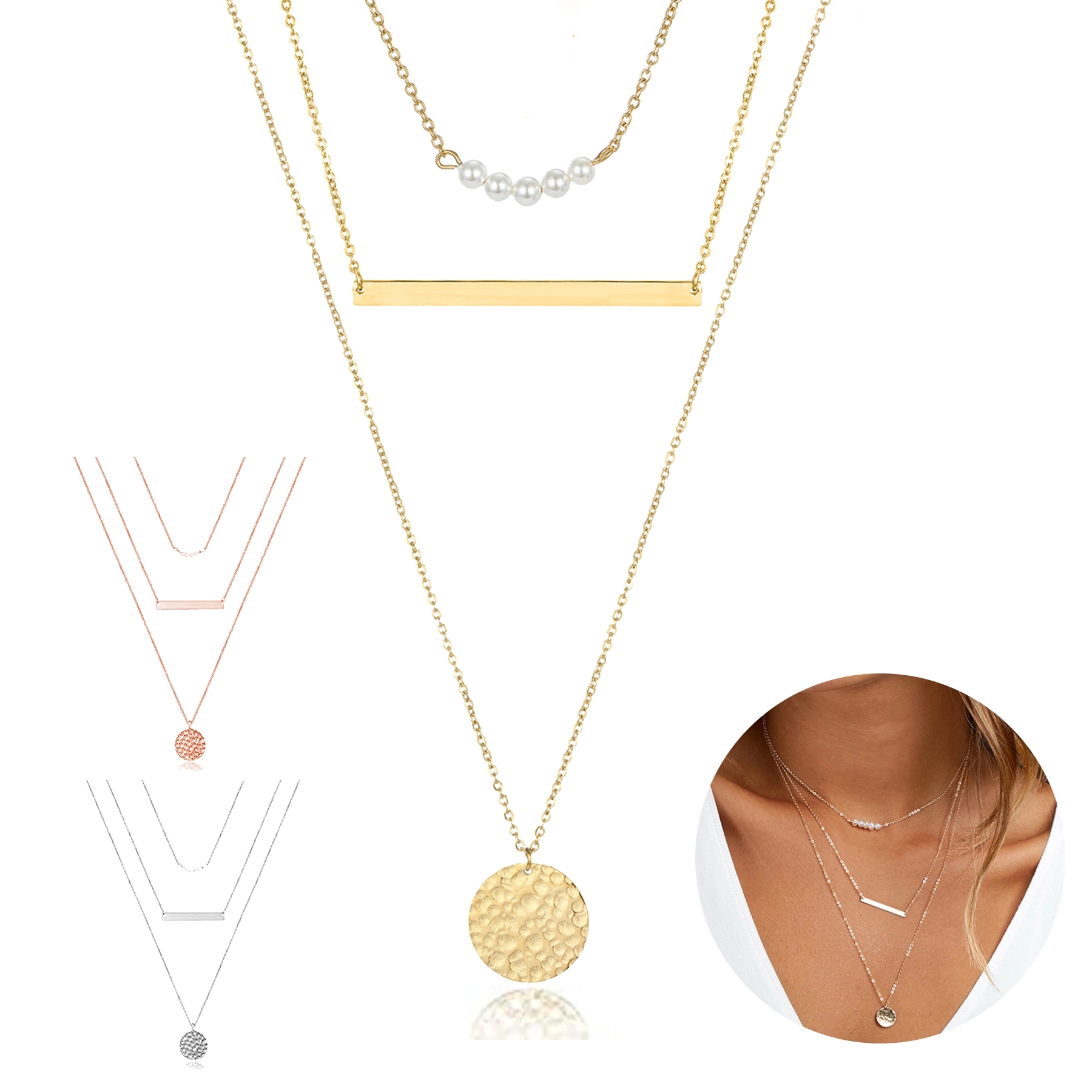 Dainty Layered Choker Necklace